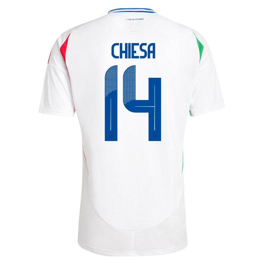 Federico Chiesa 14 Italy National Team 2024/25 Away Men Jersey - White