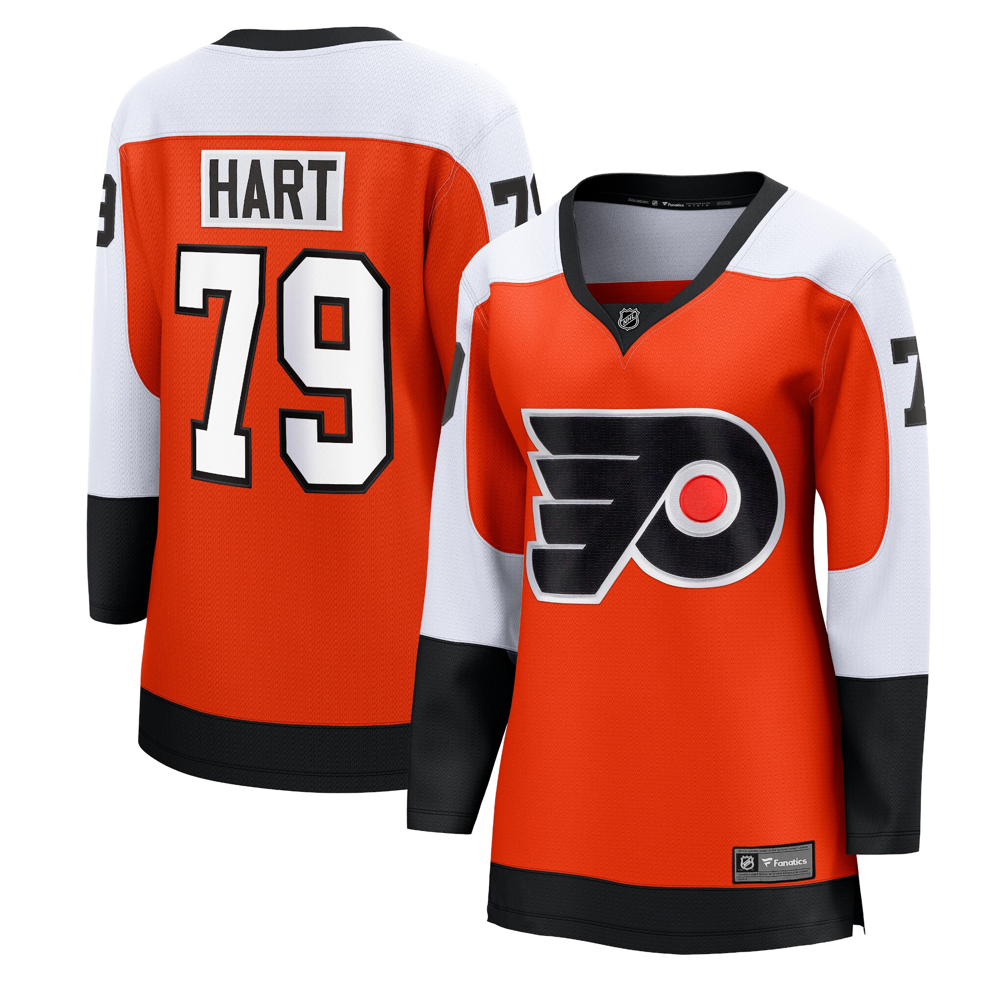 Carter Hart Philadelphia Flyers Fanatics Women's Home Premier Breakaway Player Jersey - Burnt Orange