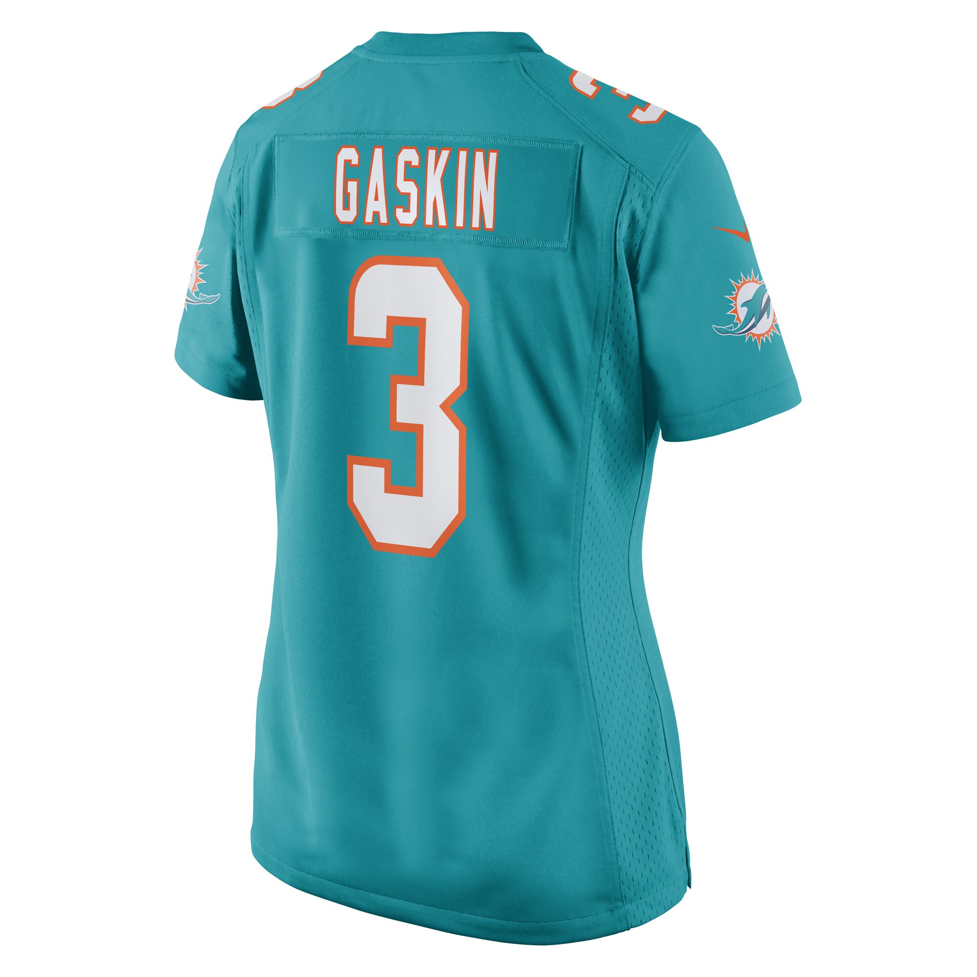 Myles Gaskin Miami Dolphins  Women's Game Player Jersey - Aqua