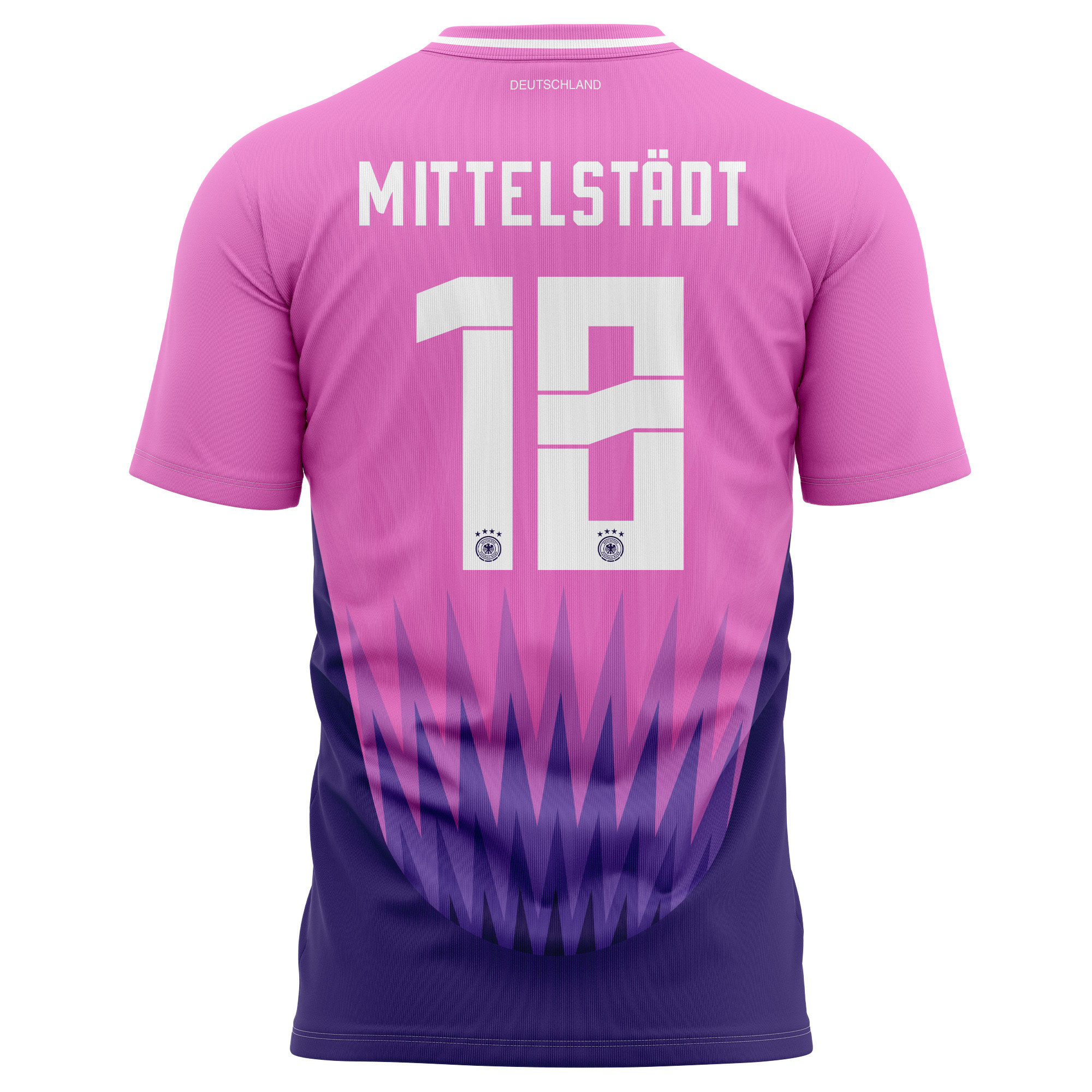 Maximilian Mittelstädt 18 Germany National Team 2024 Away Kits AOP T-shirt - Purple