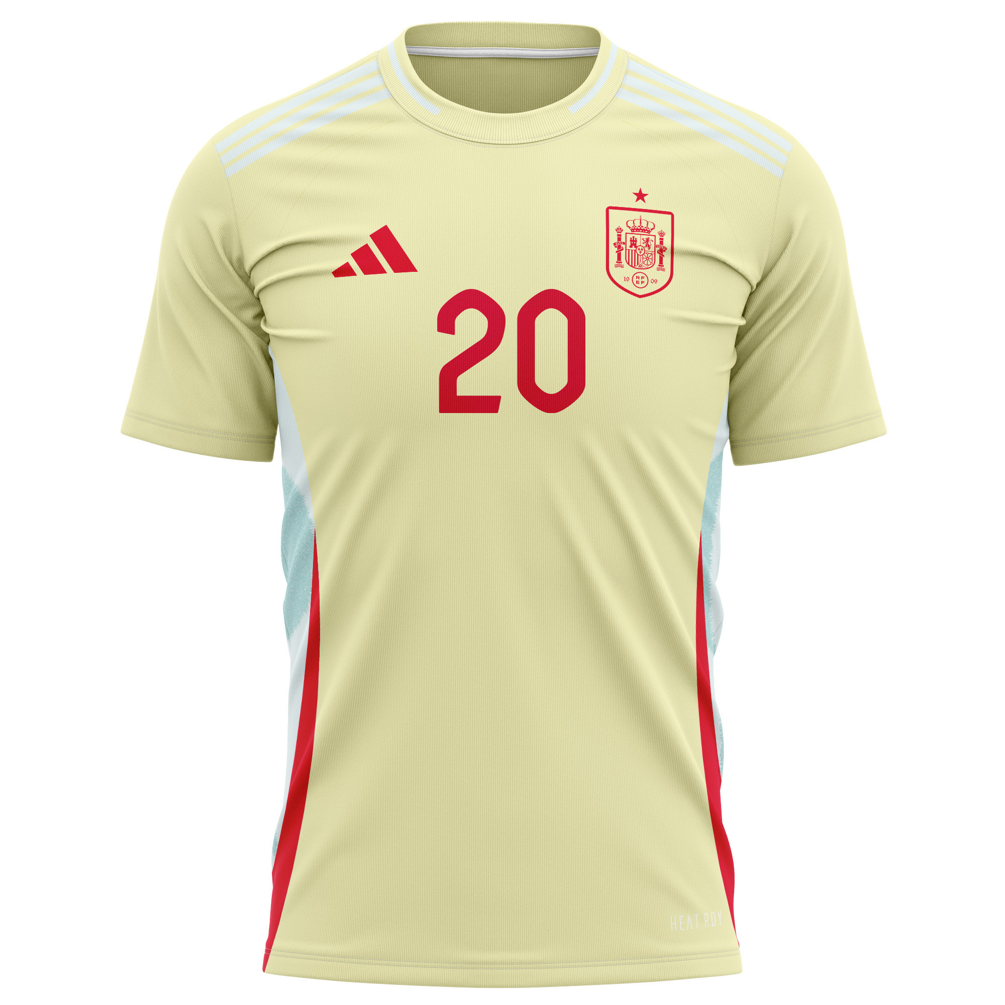 Dani Carvajal 20 Spain National Team 2024 Away Kits AOP T-shirt - Yellow