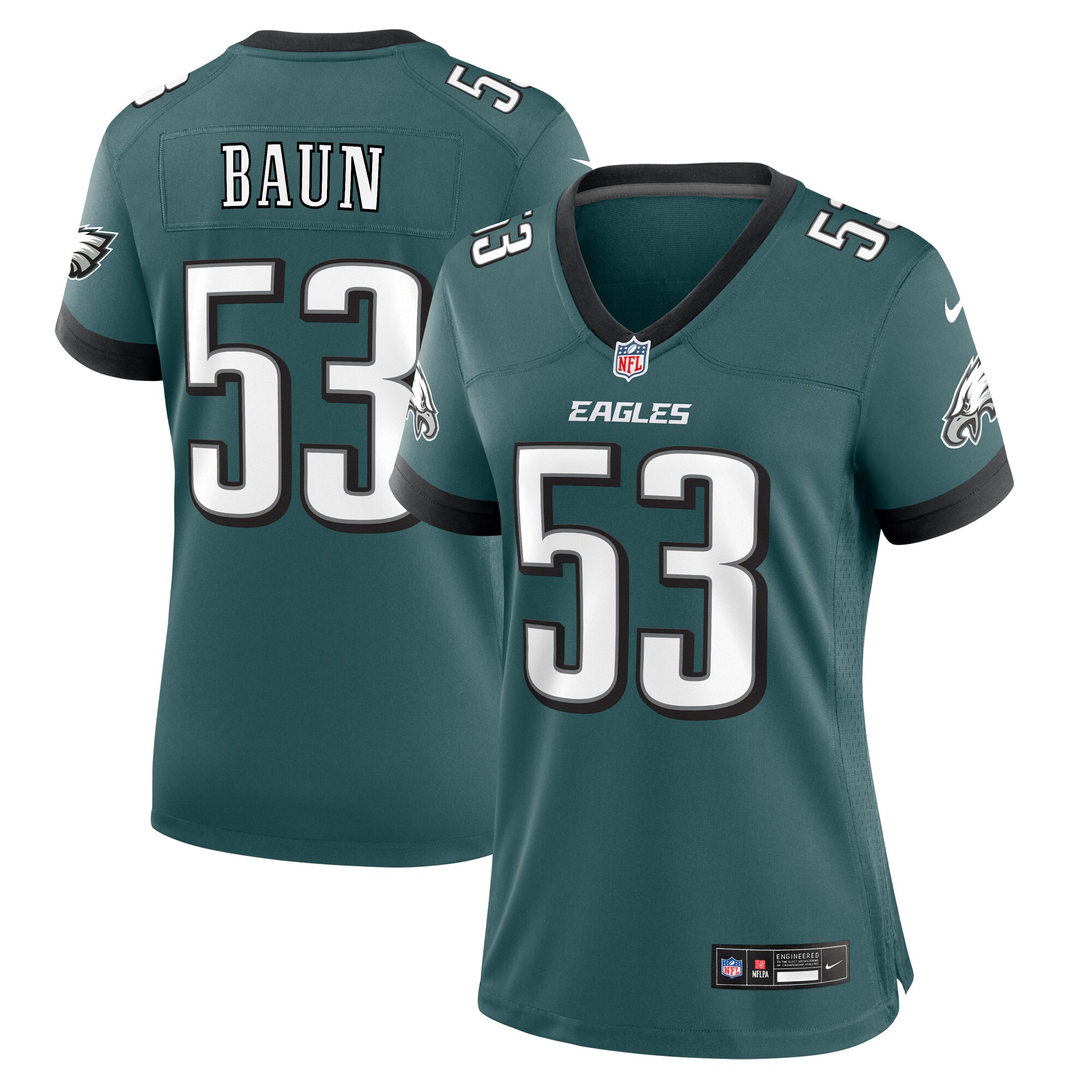 Zack Baun Philadelphia Eagles  Women's  Game Jersey - Midnight Green