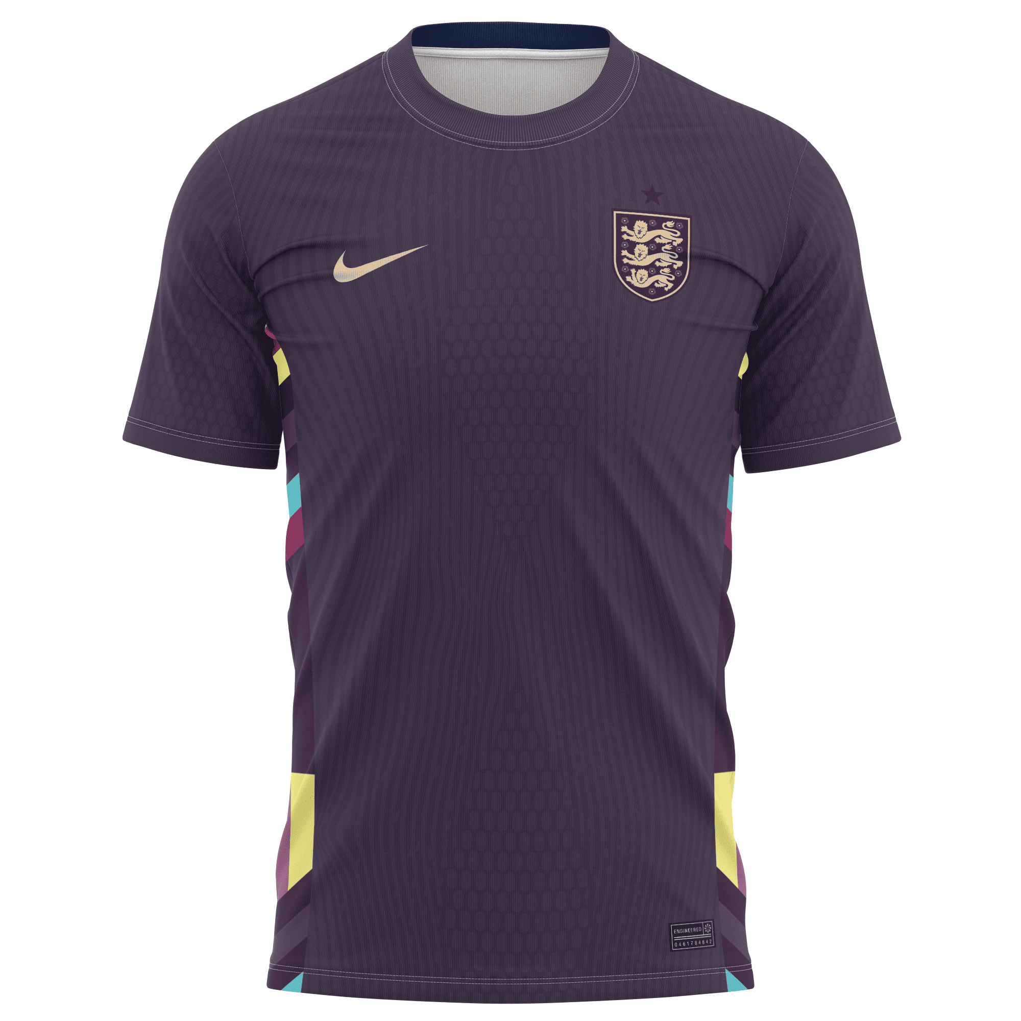 England National Team 2024 Away Kits AOP T-shirt - Purple