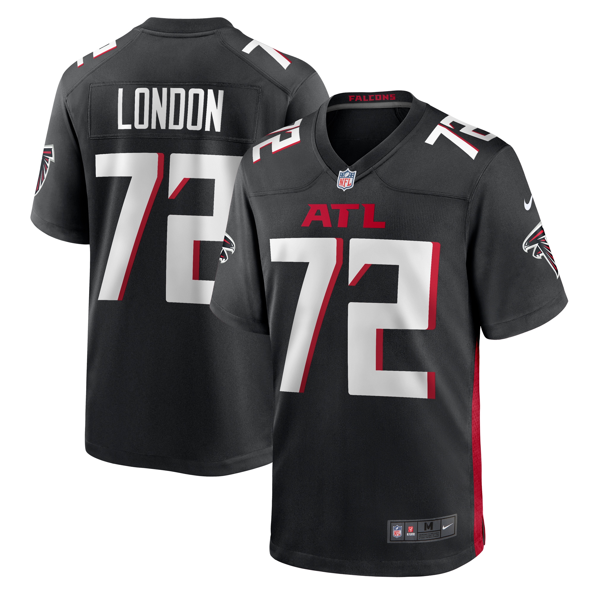 LaCale London Atlanta Falcons   Game Jersey -  Black