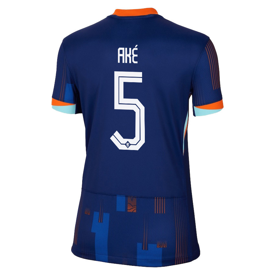 Nathan Aké 5 Netherlands National Team 2024/25 Away WOMEN Jersey - Navy