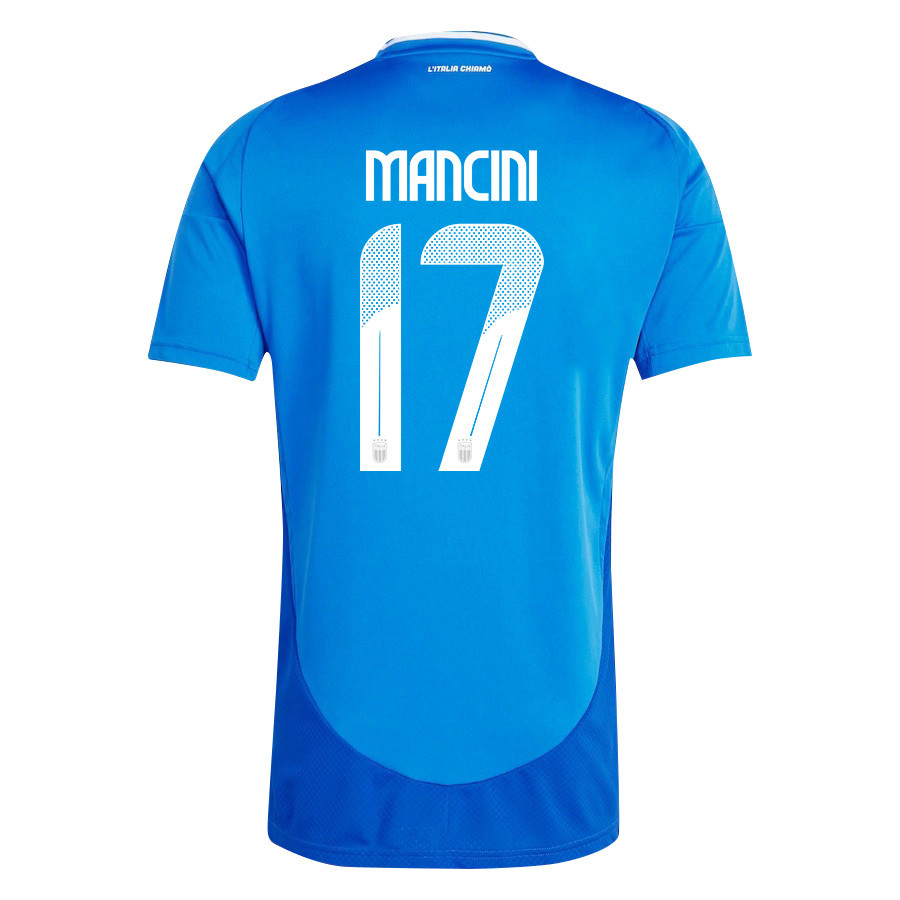 Gianluca Mancini 17 Italy National Team 2024/25 Home Men Jersey - Blue