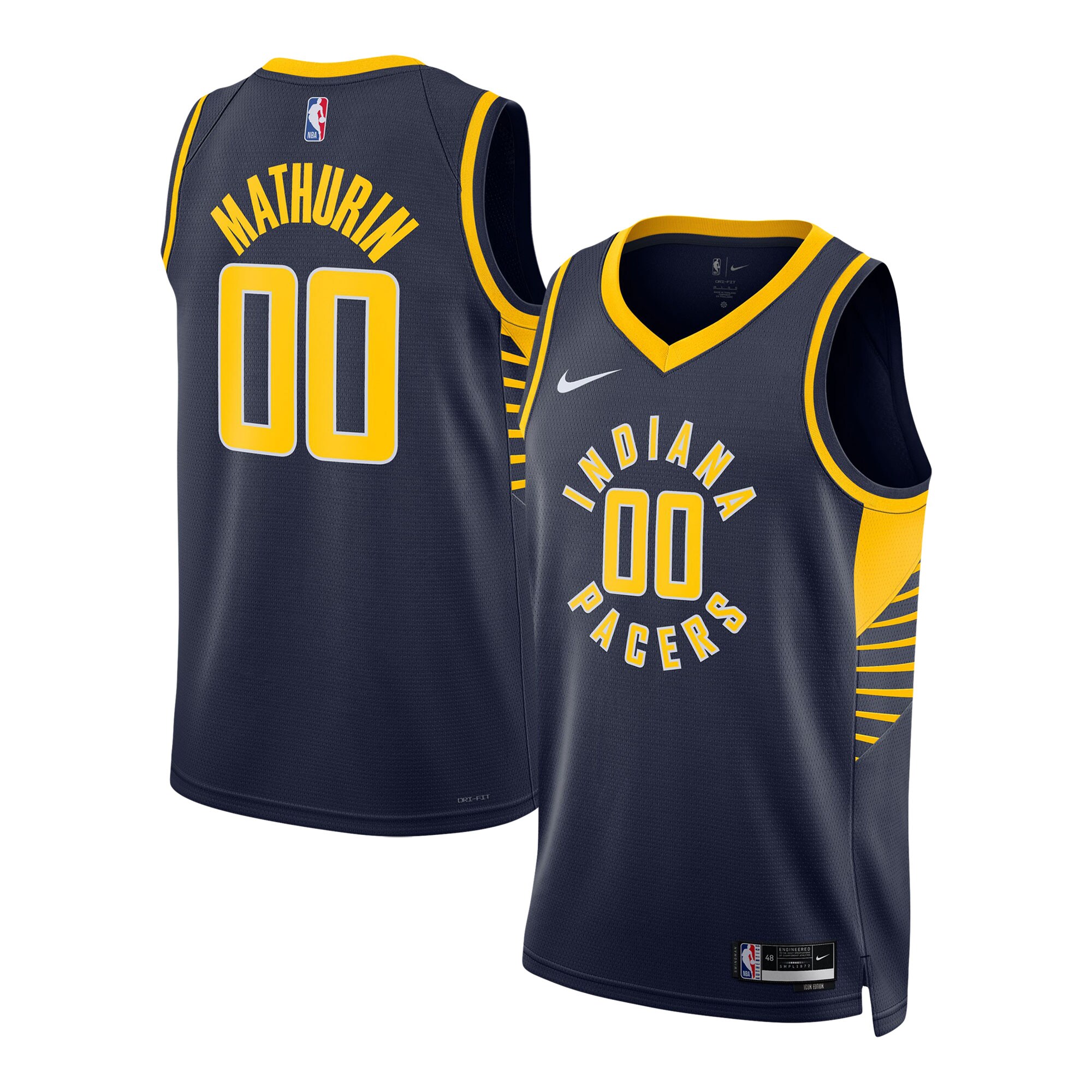 Bennedict Mathurin Indiana Pacers  Unisex Swingman Jersey - Icon Edition - Navy