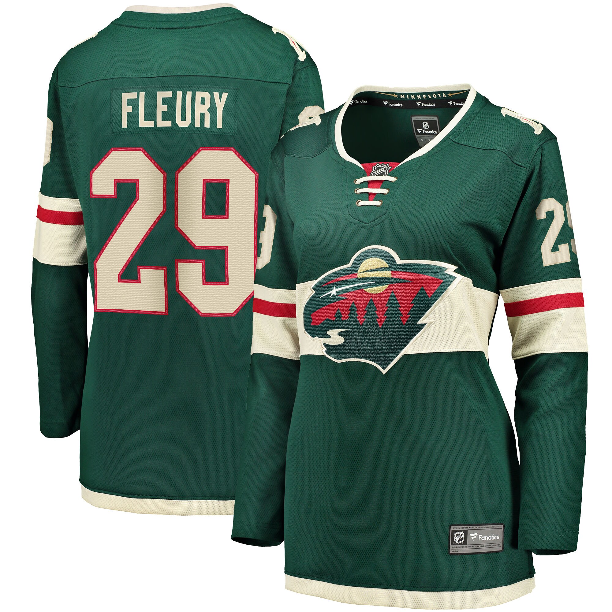 Marc-Andre Fleury Minnesota Wild Fanatics Women's Home Breakaway Player Jersey - Green