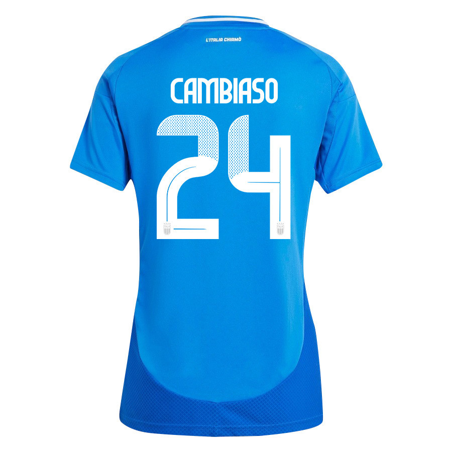 Andrea Cambiaso 24 Italy National Team 2024/25 Home Women Jersey - Blue