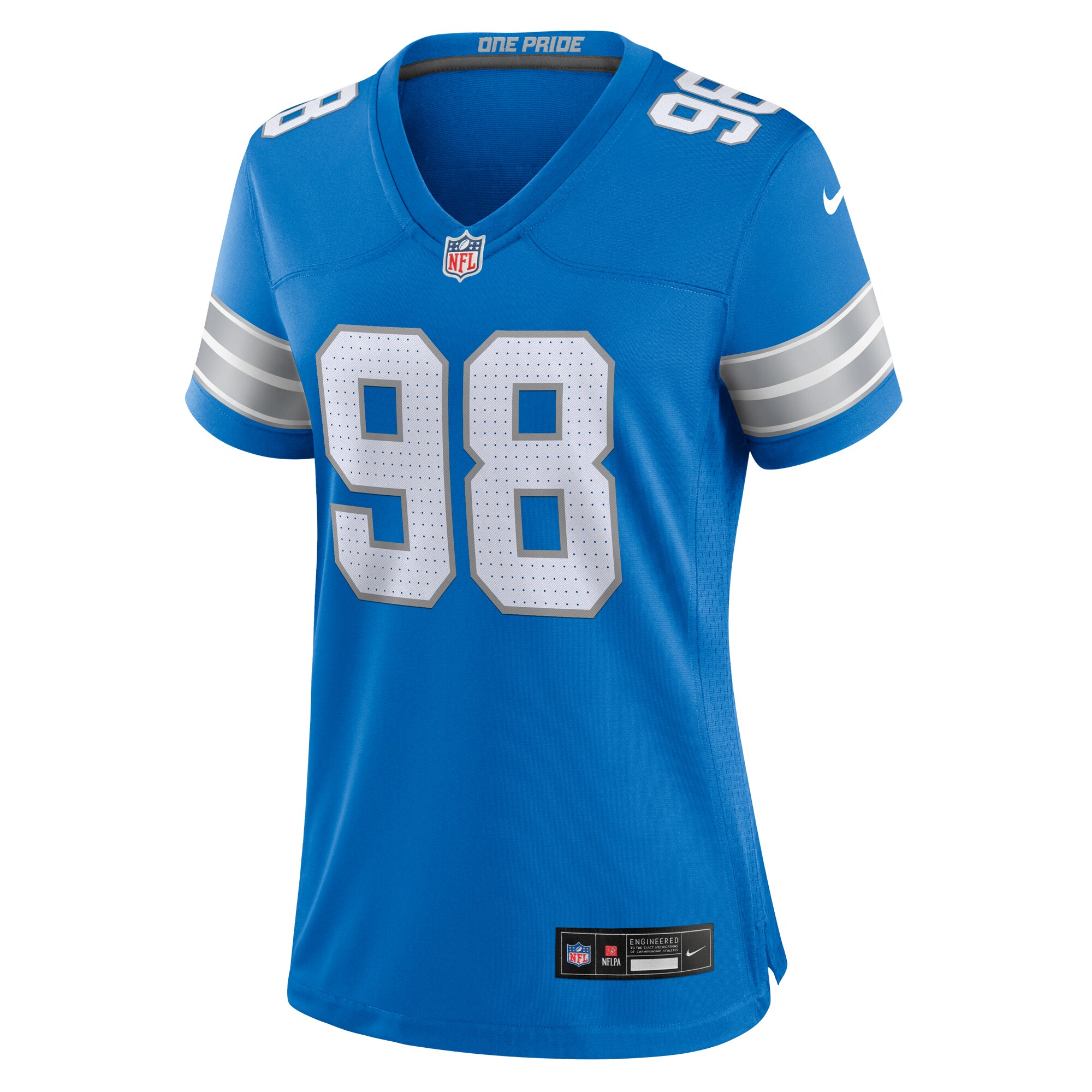 D.J. Reader Detroit Lions  Women's Team Game Jersey -  Blue