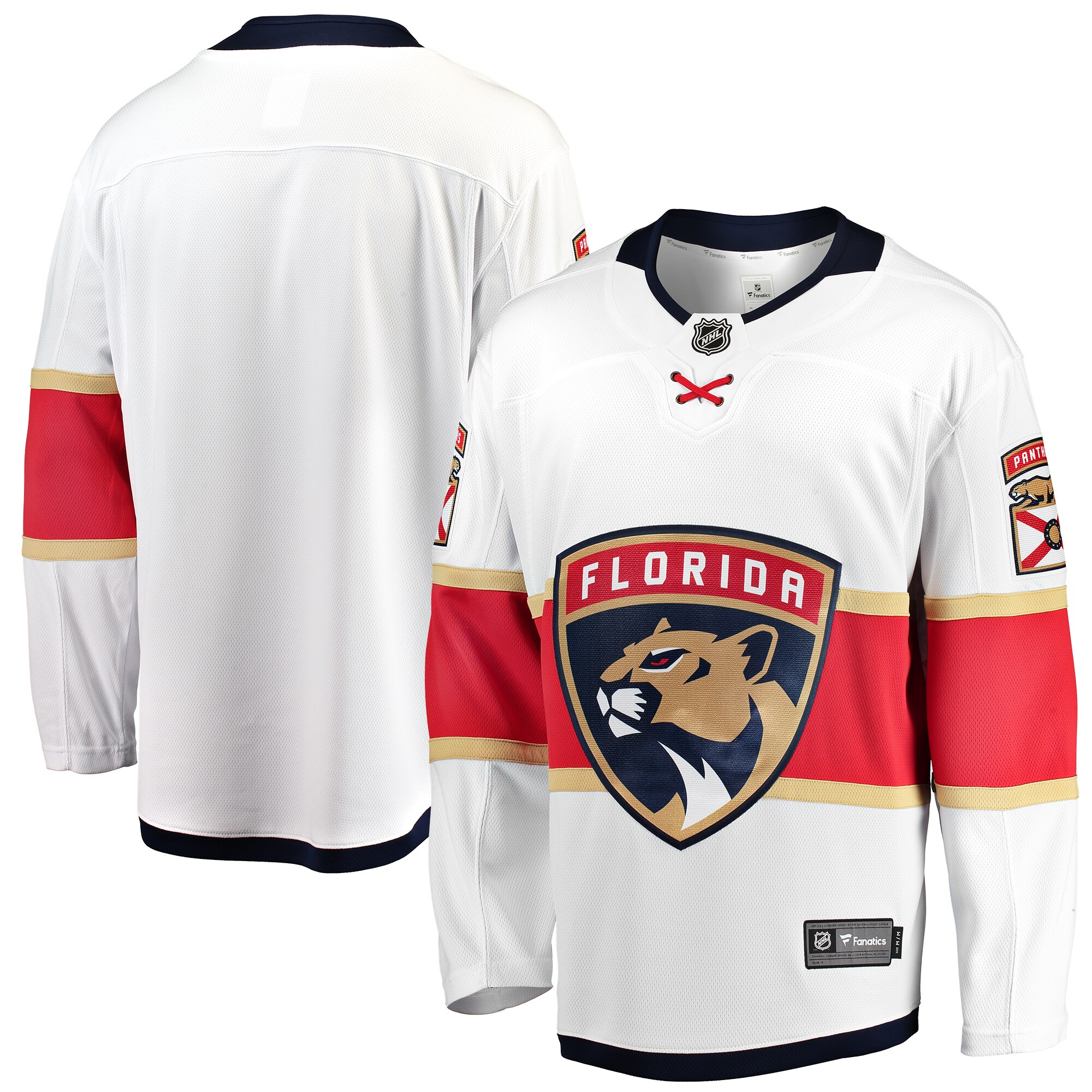 Florida Panthers Fanatics Youth Away Breakaway Jersey - White