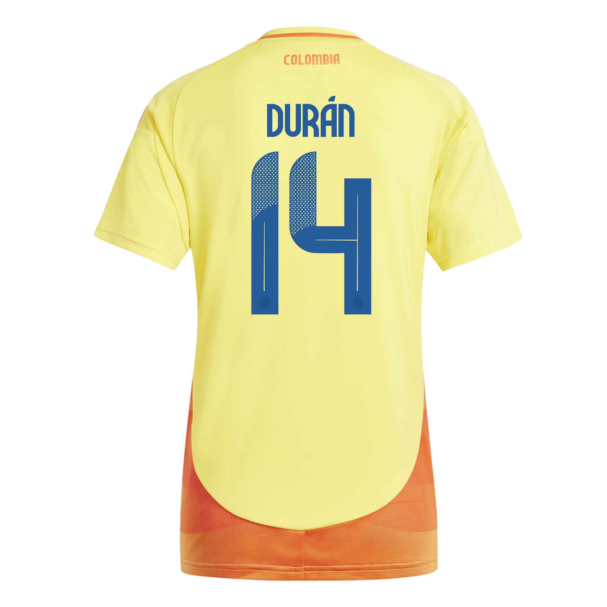 Jhon Durán 14 Colombia National Team 2024/25 Home Women Jersey - Yellow