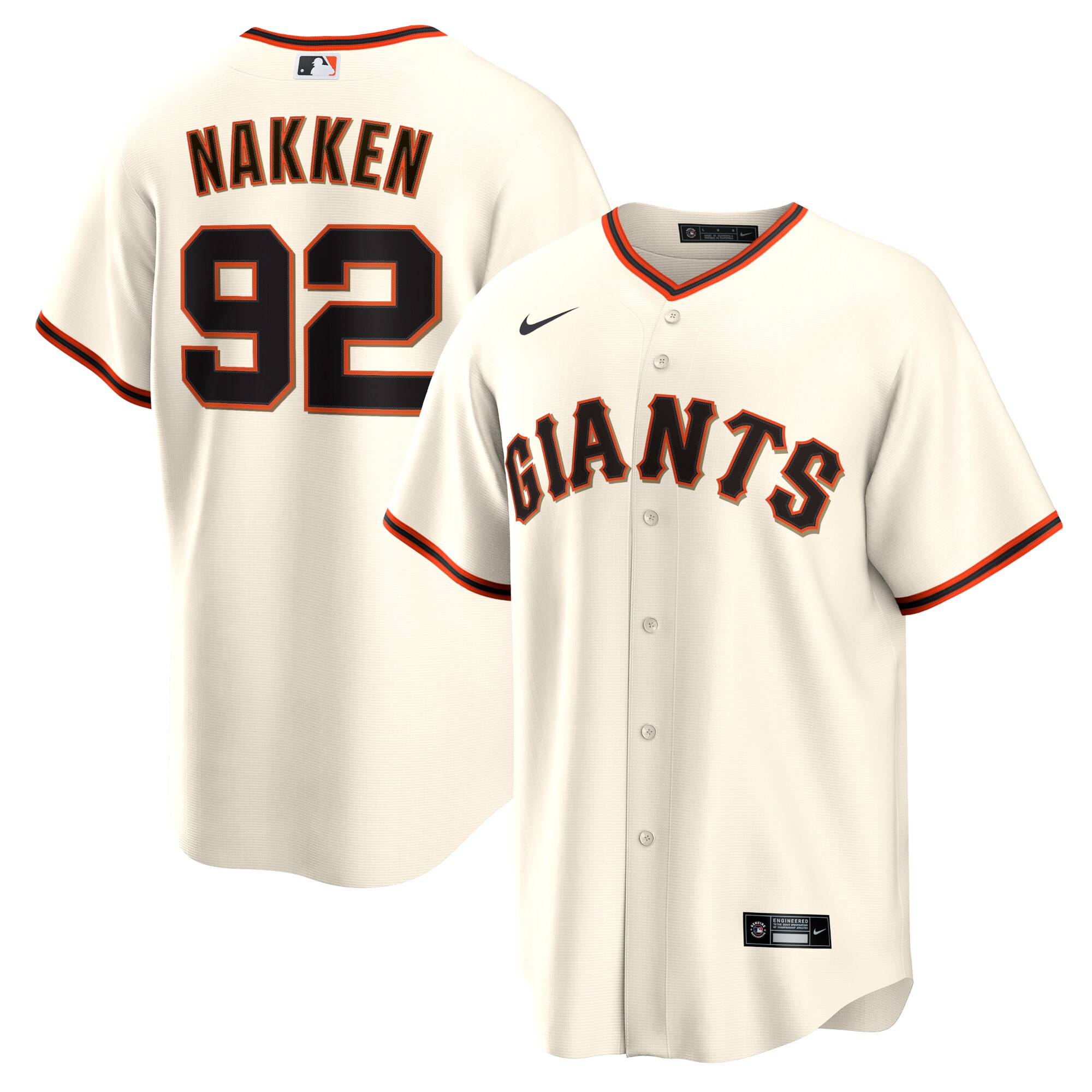 Alyssa Nakken San Francisco Giants  Home Replica Player Jersey - Cream
