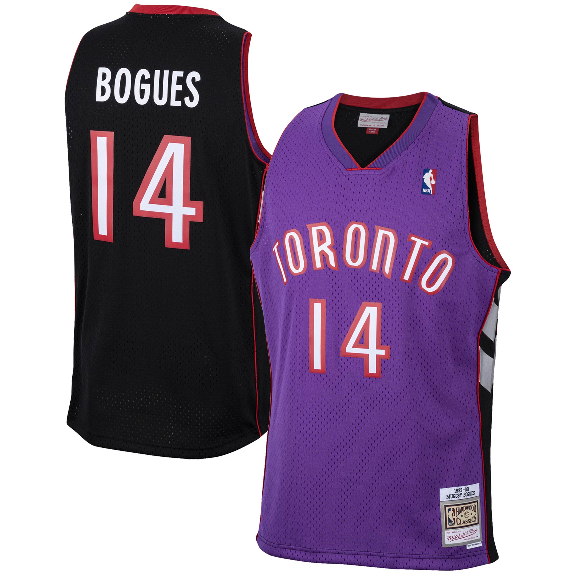 Muggsy Bogues Toronto Raptors Mitchell & Ness 2001\/02 Hardwood Classics Swingman Jersey - Purple