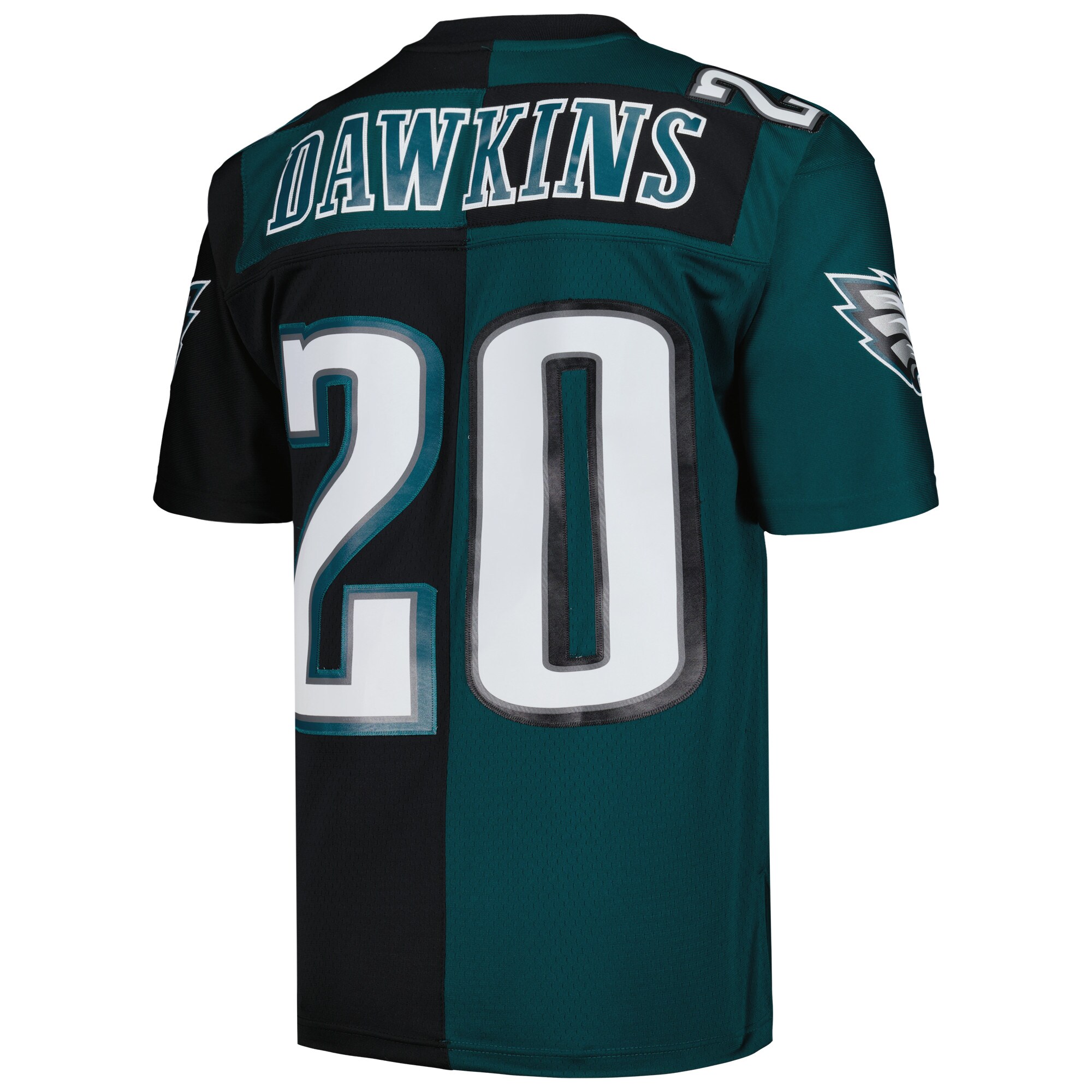 Brian Dawkins Philadelphia Eagles Mitchell & Ness 2004 Split Legacy Replica Jersey - Midnight Green\/Black