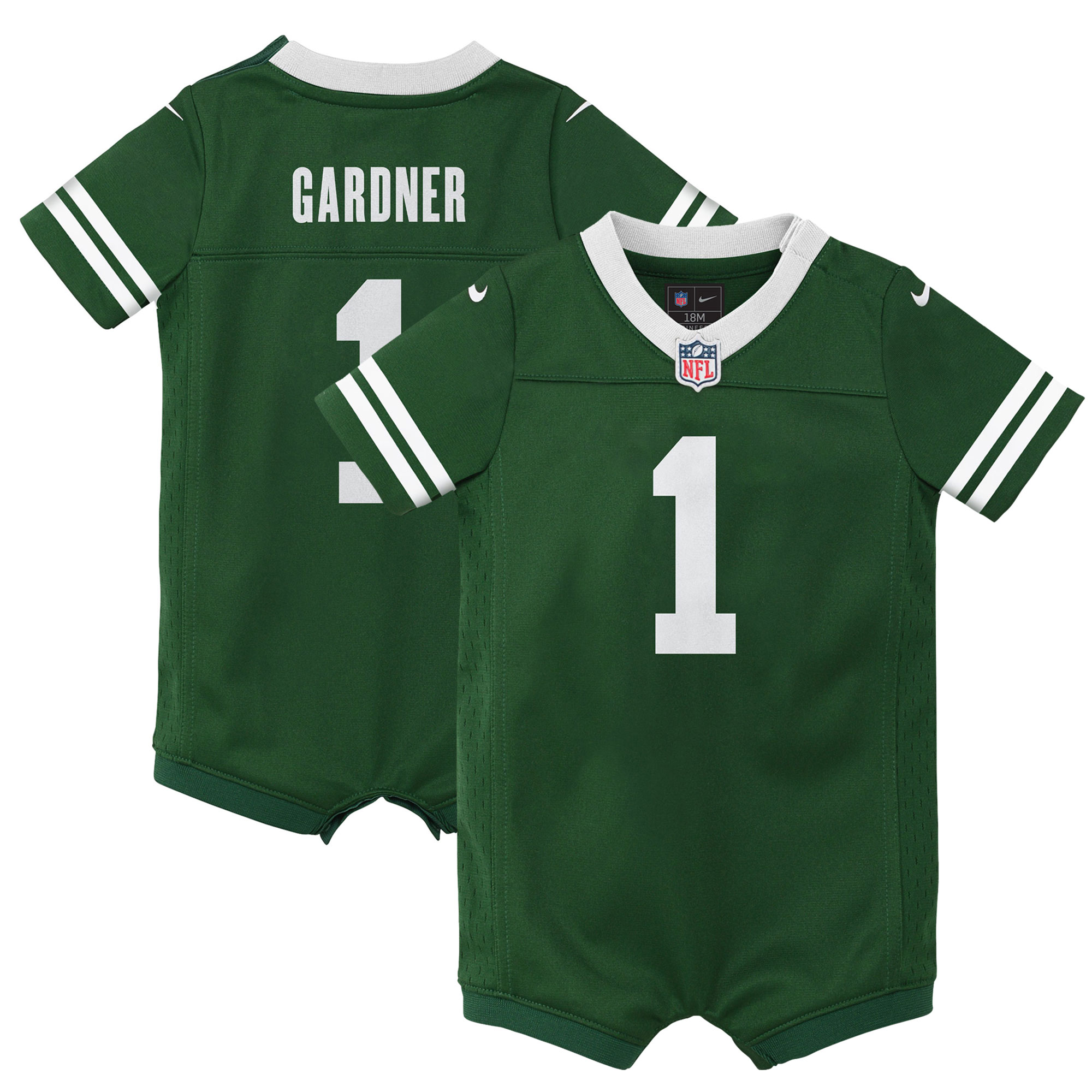 Ahmad Sauce Gardner New York Jets  Newborn & Infant Game Romper Jersey - Legacy Green