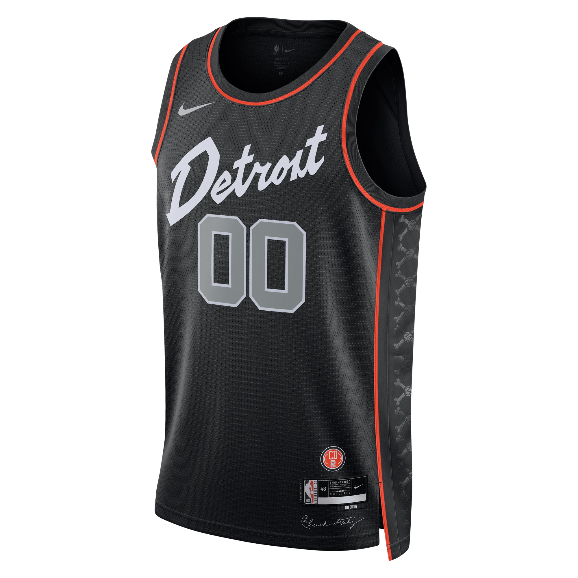 Detroit Pistons  Unisex 2023\/24 Custom Swingman Jersey - Black - City Edition