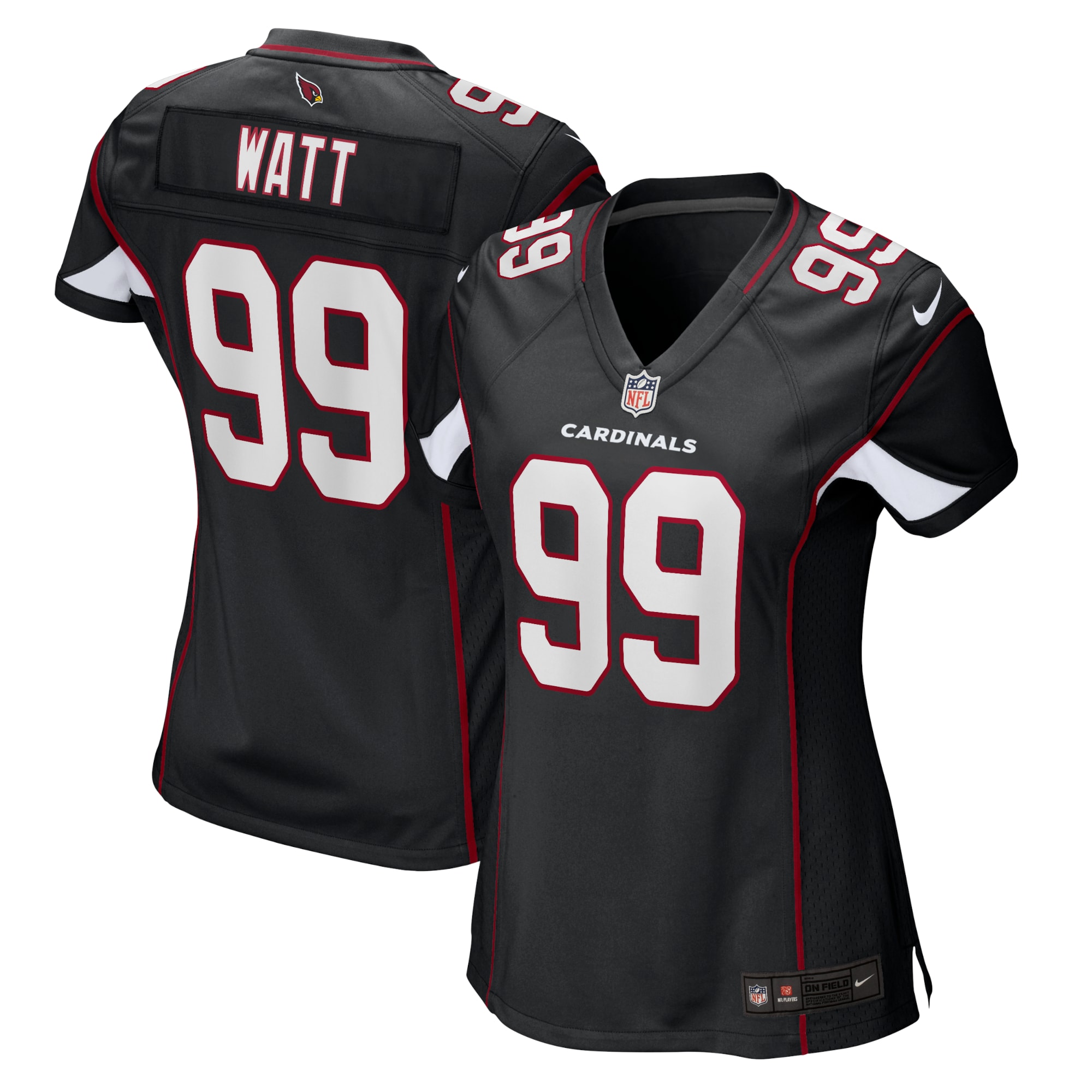 J.J. Watt Arizona Cardinals  Women's Alternate Game Jersey - Black