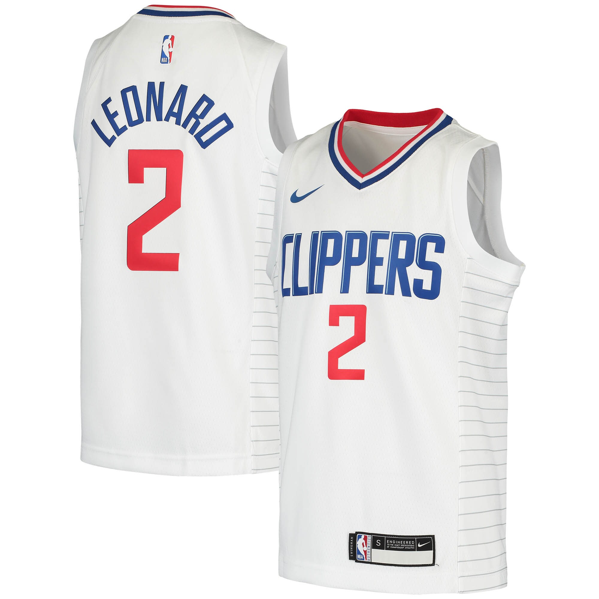Kawhi Leonard LA Clippers  Youth 2020\/21 Swingman Jersey - Association Edition - White
