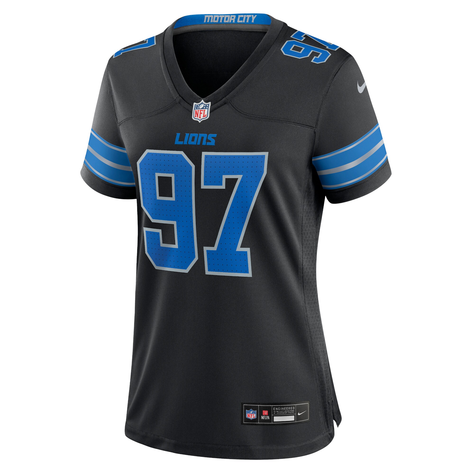 Aidan Hutchinson Detroit Lions  Women's 2nd Alternate Game Jersey - Black