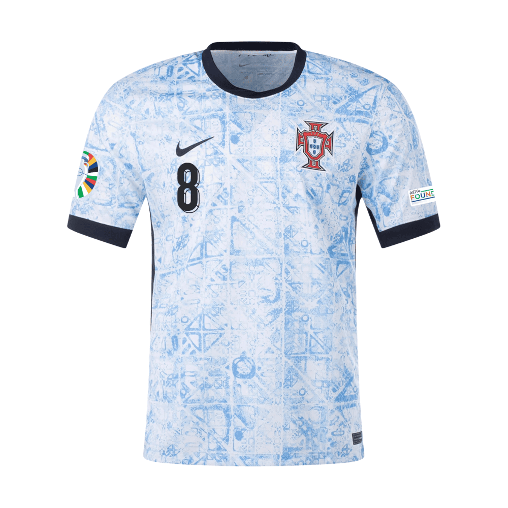 Bruno Fernandes 8 Portugal National Team 2024 Away Men Jersey - Cream