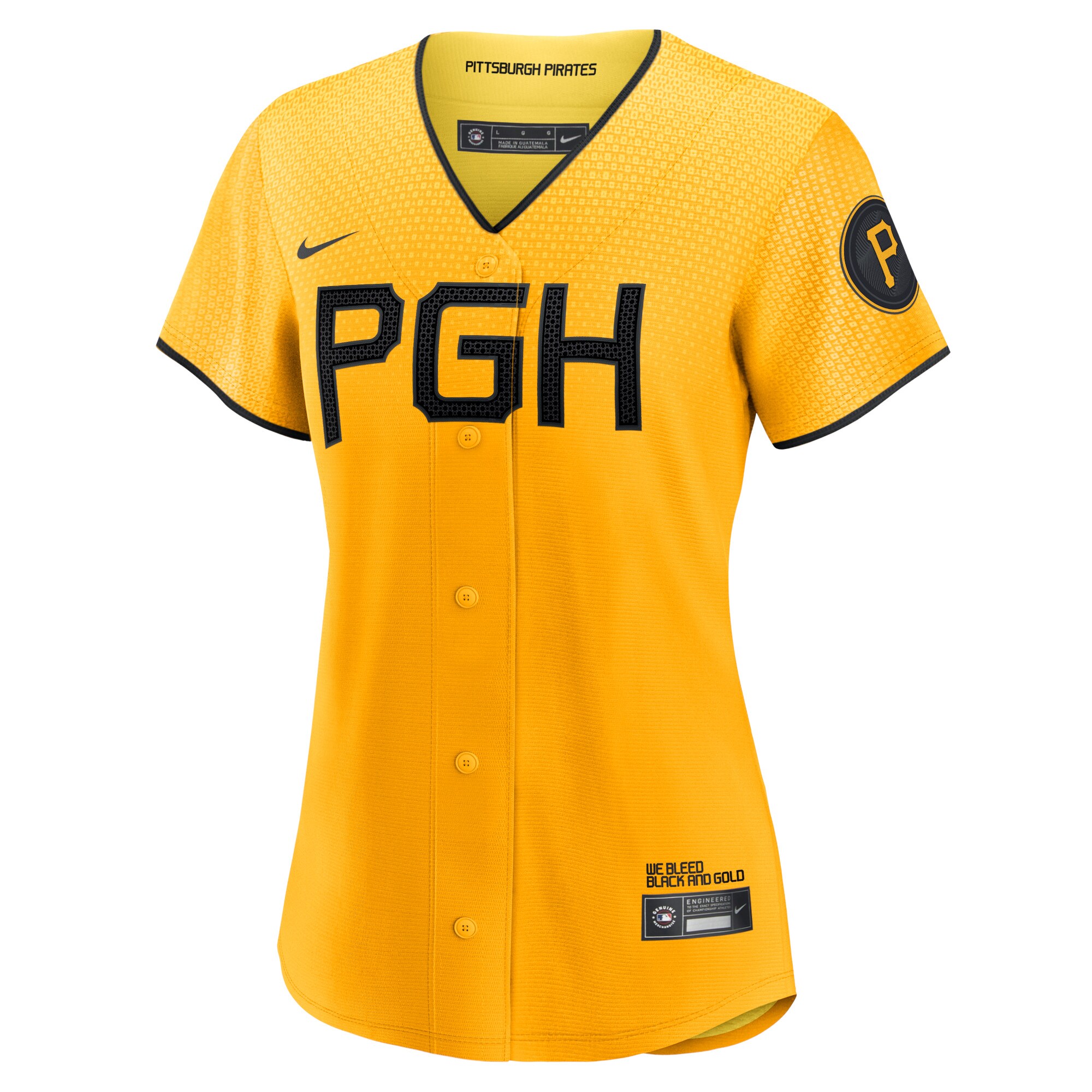 Pittsburgh Pirates  Women's City Connect Replica Jersey - Gold