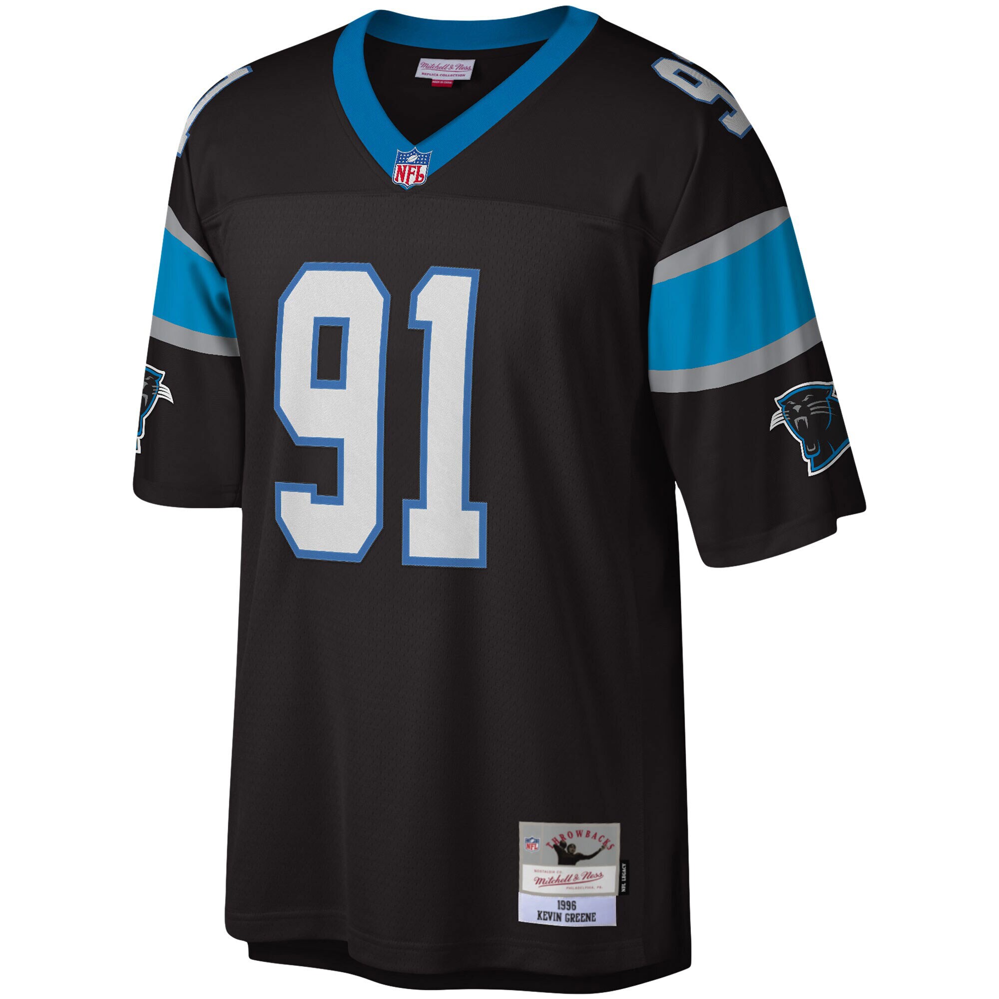 Kevin Greene Carolina Panthers Mitchell & Ness Big & Tall 1996 Retired Player Replica Jersey - Black