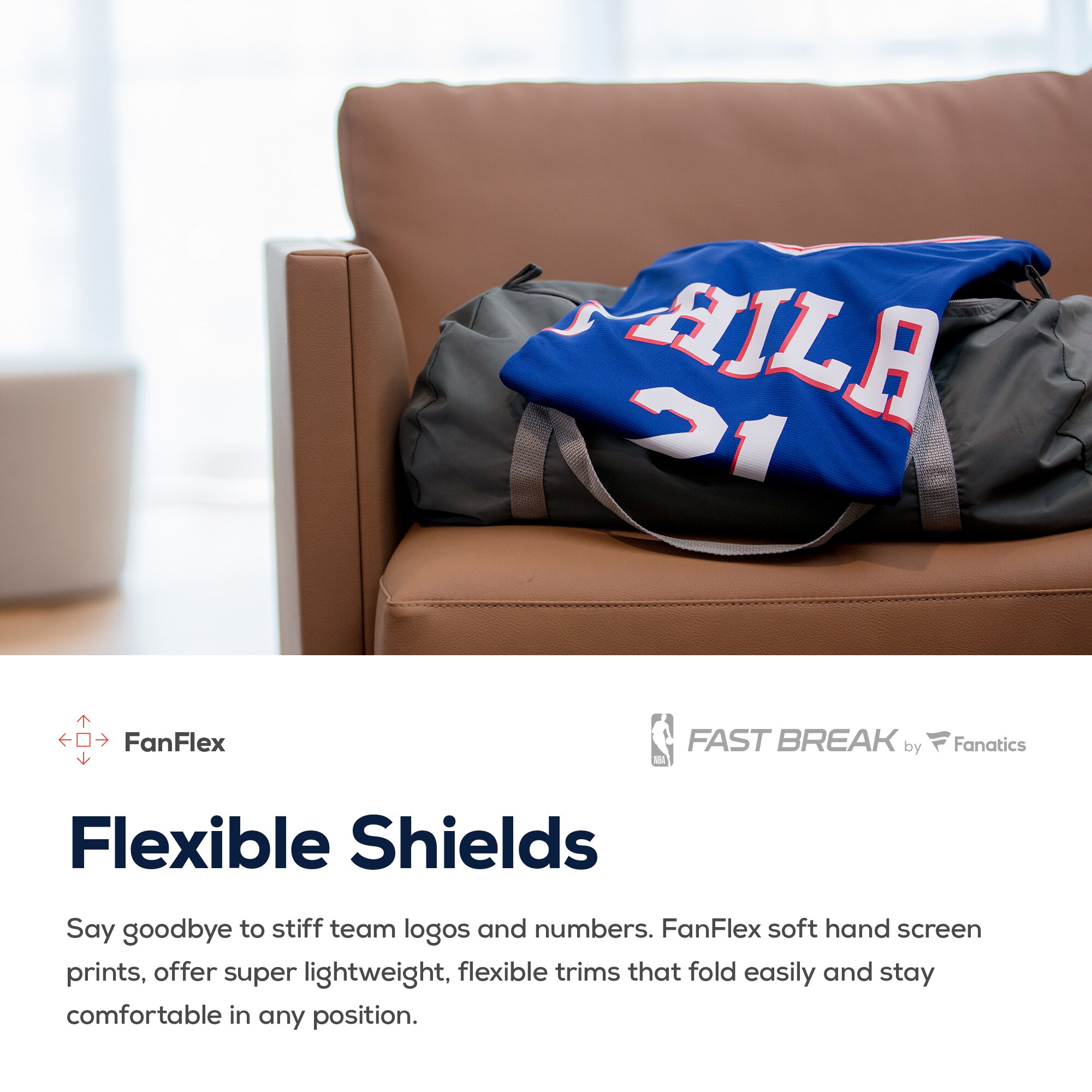 Philadelphia 76ers Fanatics Fast Break Custom Replica Jersey Royal - Icon Edition