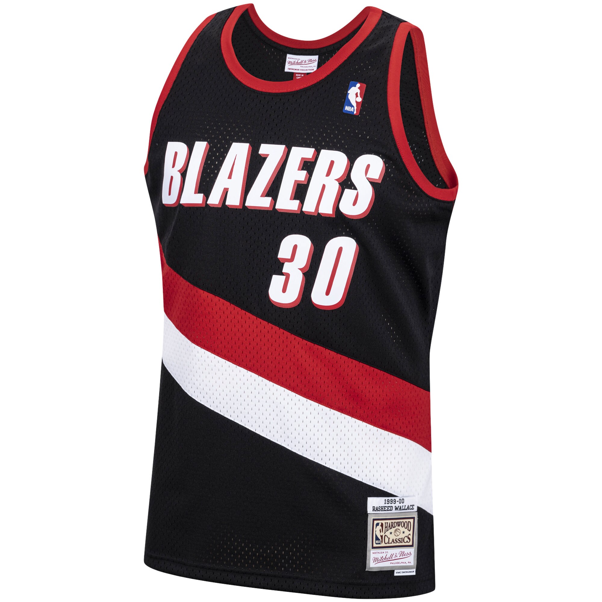 Rasheed Wallace Portland Trail Blazers Mitchell & Ness 1999\/00 Hardwood Classics Swingman Jersey - Black
