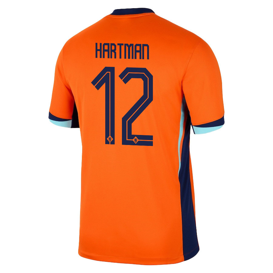 Quilindschy Hartman 12 Netherlands National Team 2024/25 Home Men Jersey - Orange