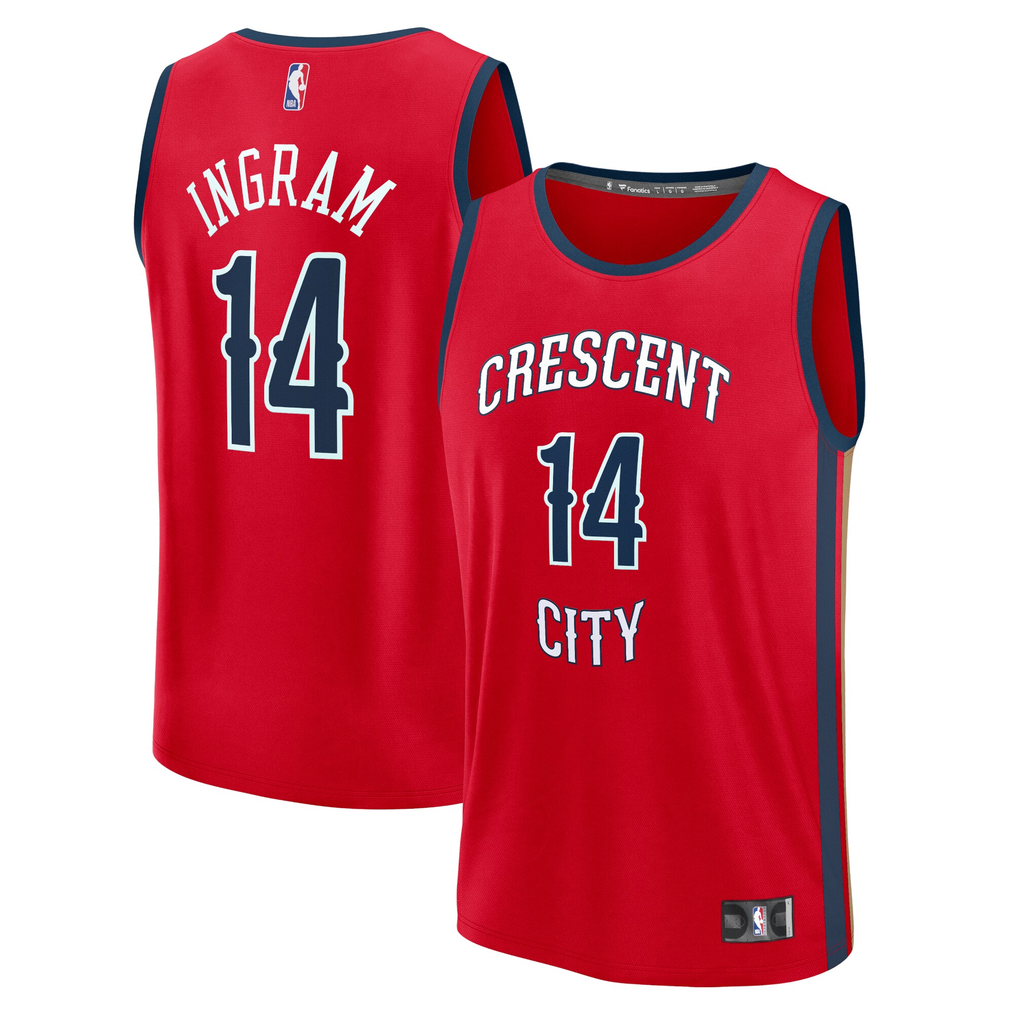 Brandon Ingram New Orleans Pelicans Fanatics Fast Break Replica Player Jersey - Statement Edition - Red
