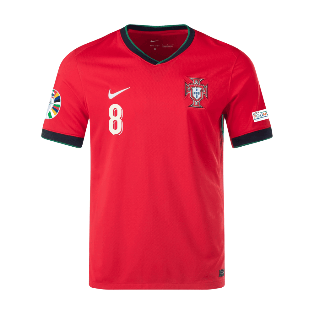 Bruno Fernandes 8 Portugal National Team 2024 Home Men Jersey - Red