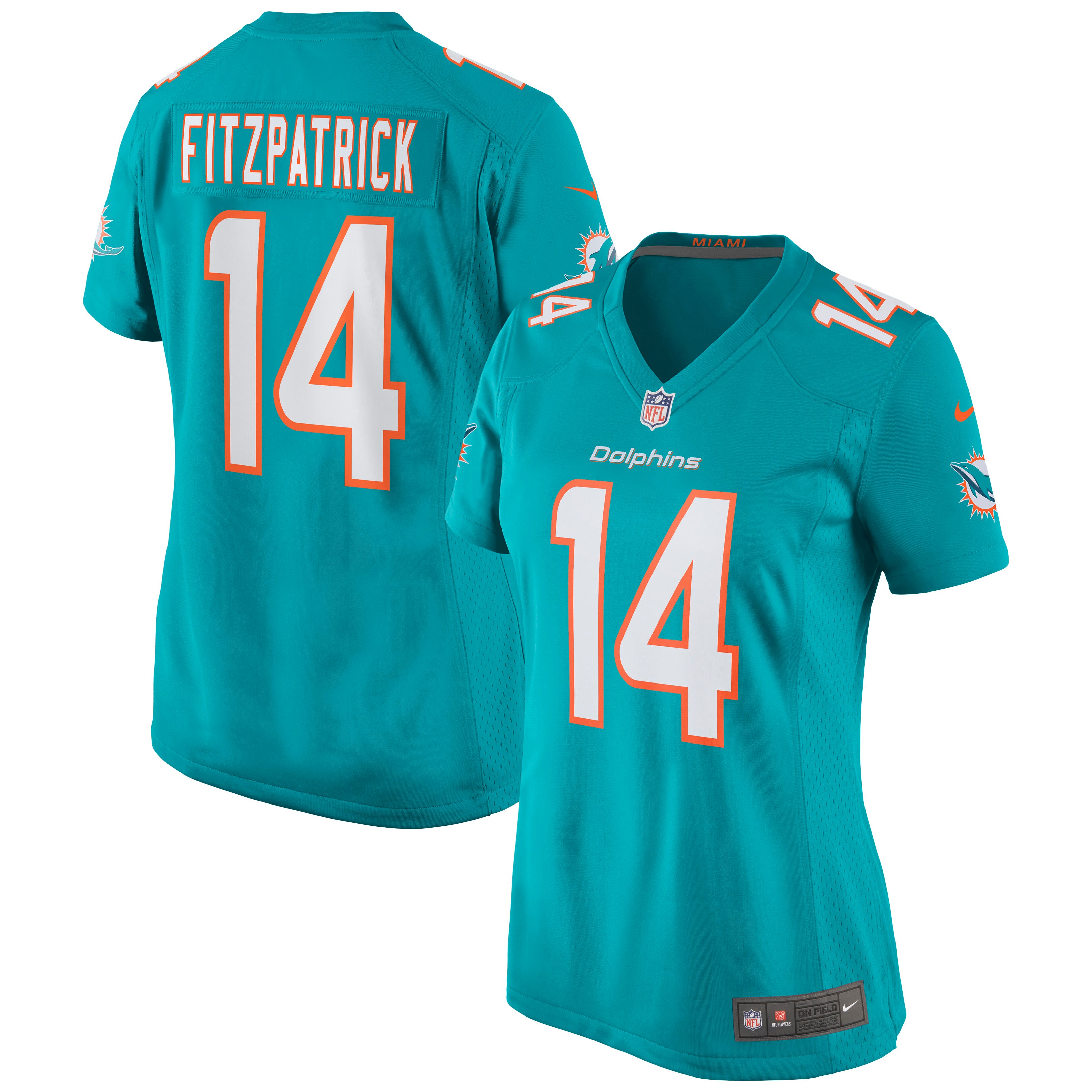 Ryan Fitzpatrick Miami Dolphins  Women's Game Jersey - Aqua