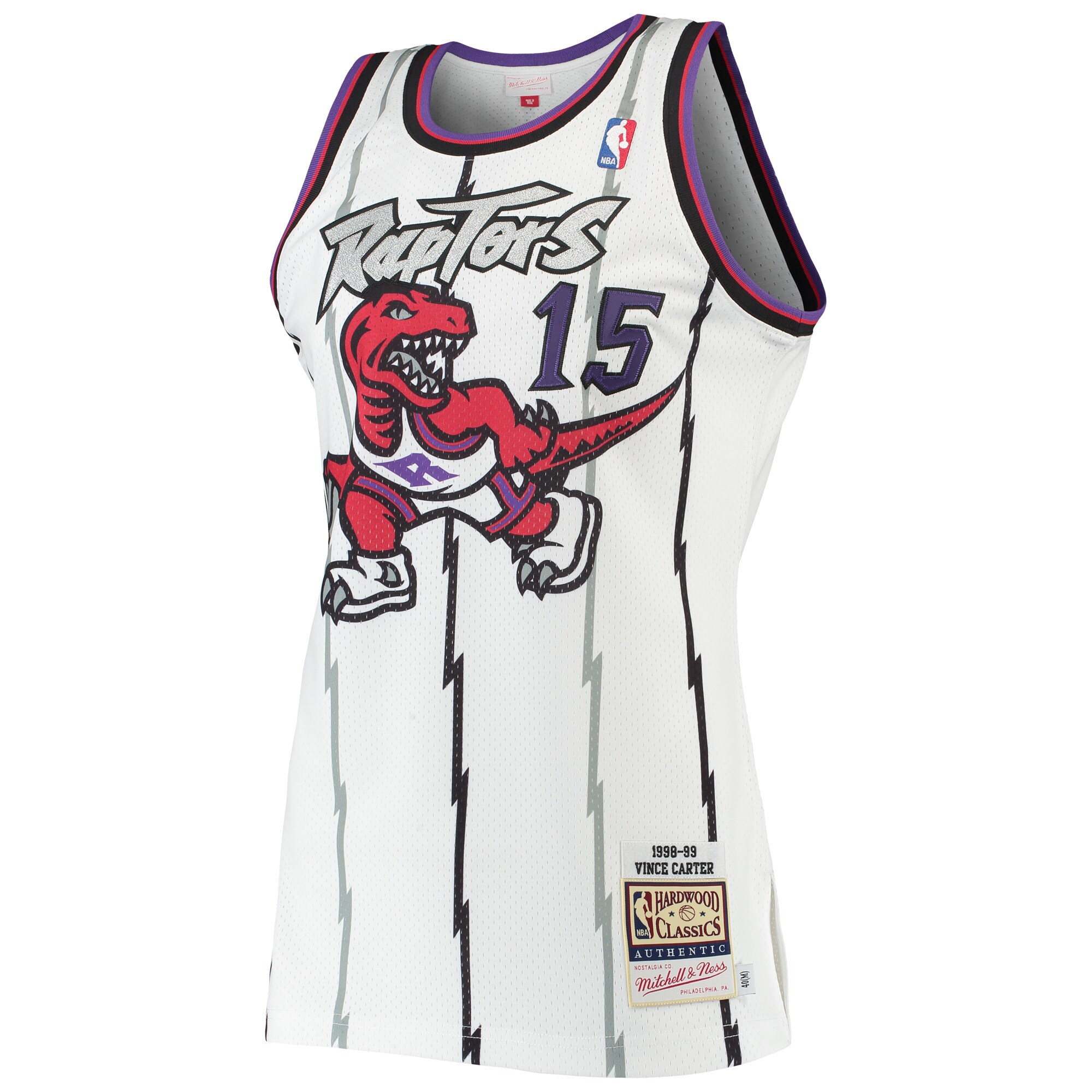 Vince Carter Toronto Raptors Mitchell & Ness 1998\/99 Hardwood Classics Authentic Jersey - White