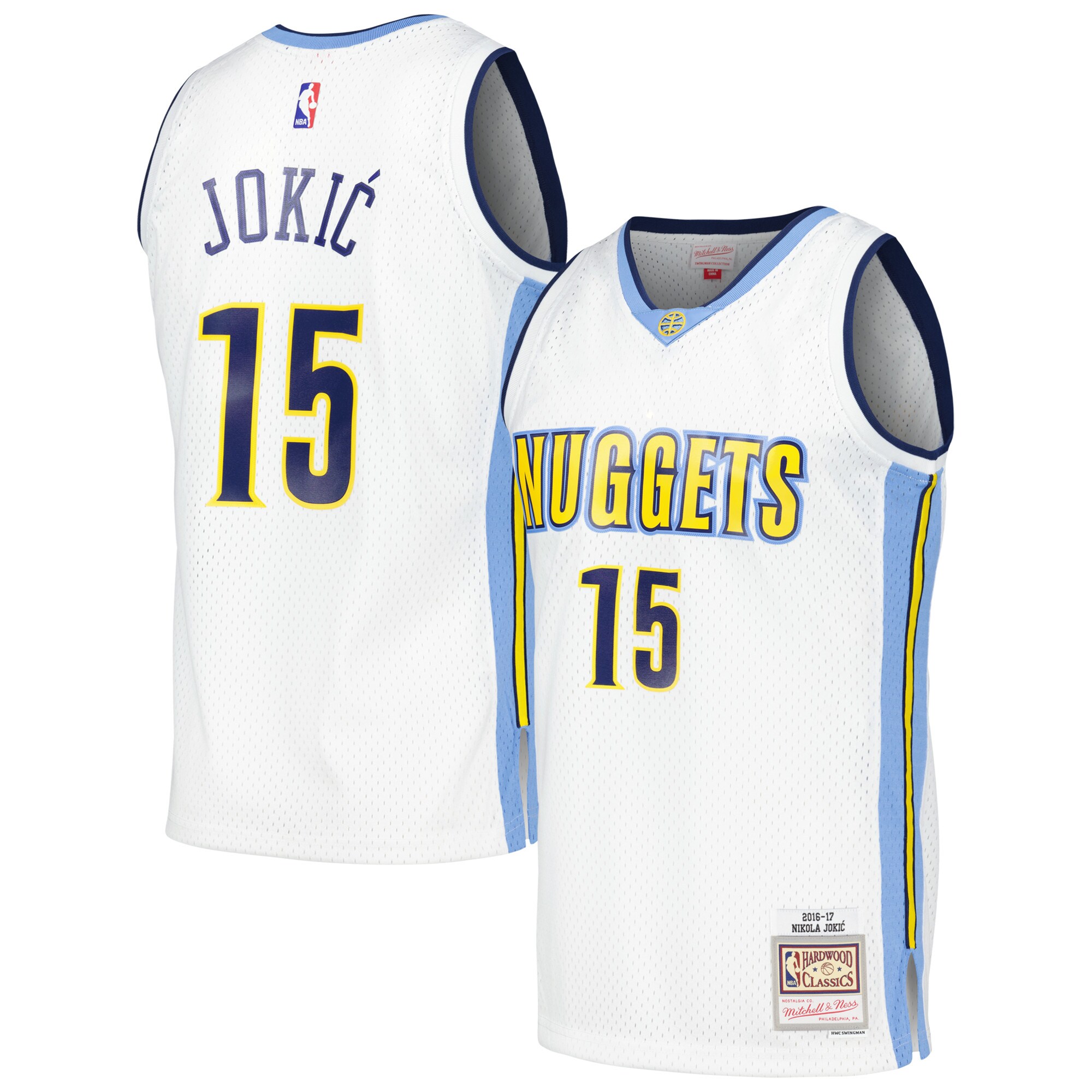 Nikola Jokic Denver Nuggets Mitchell & Ness 2016\/17 Throwback Swingman Jersey - White