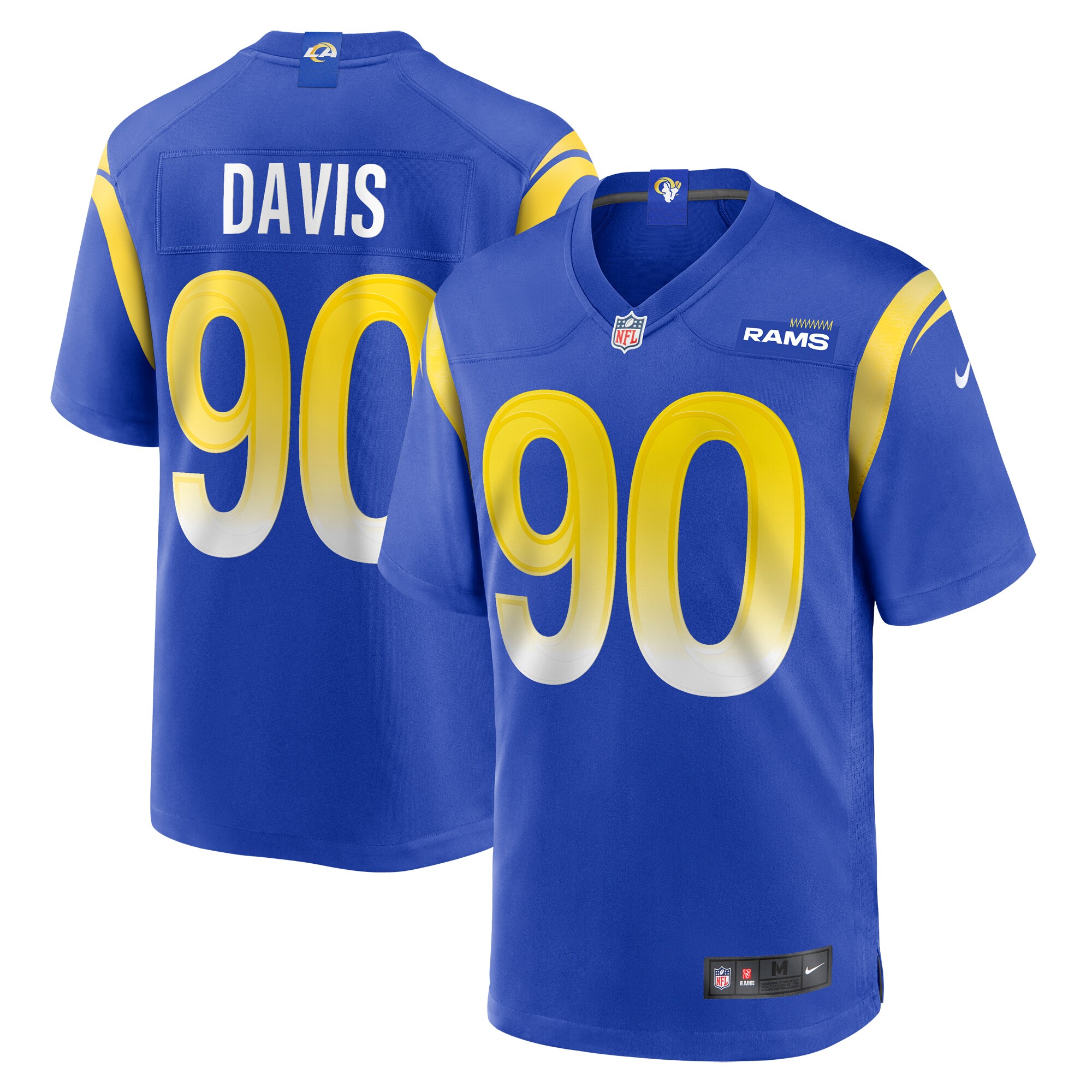 Tyler Davis Los Angeles Rams  Team Game Jersey -  Royal