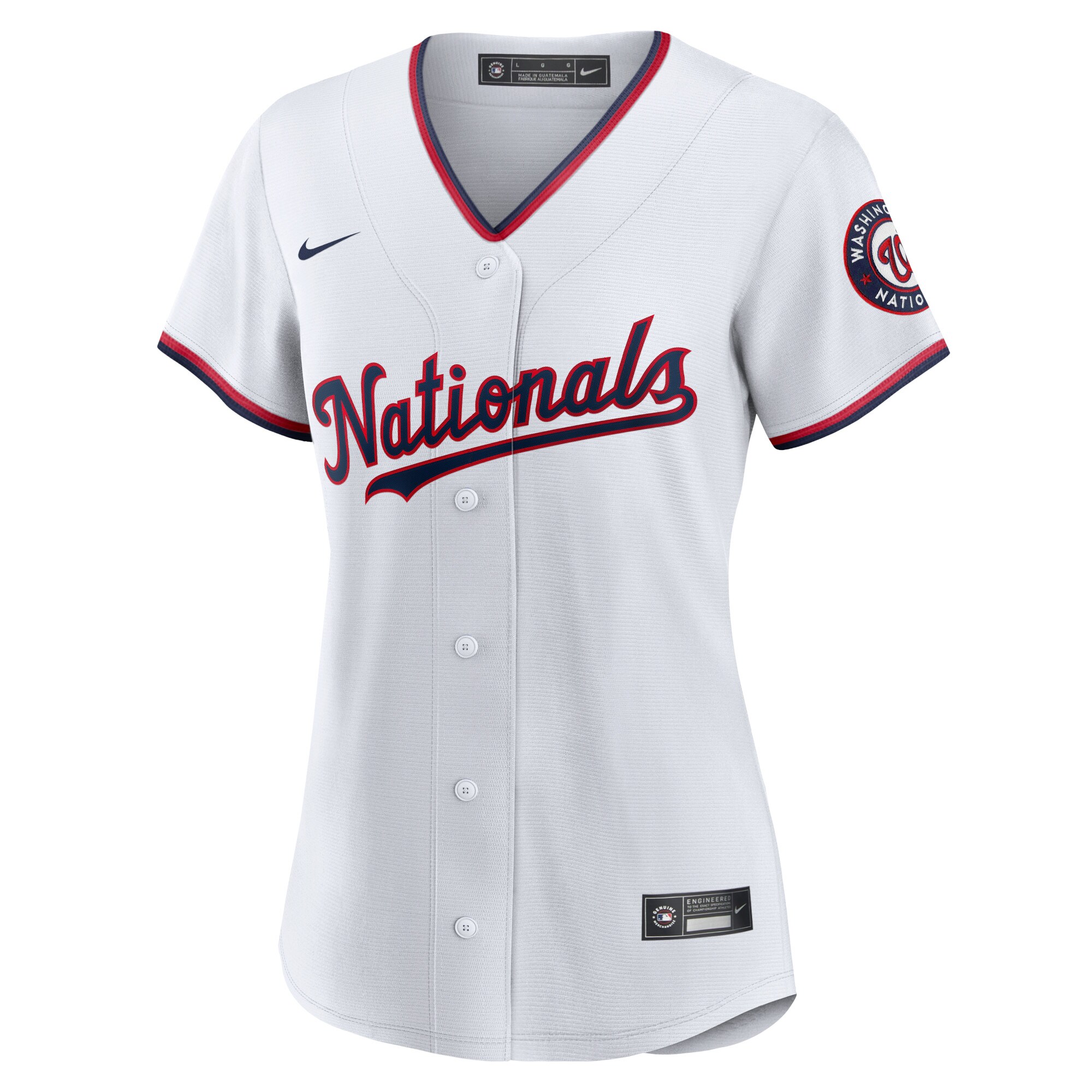 Washington Nationals  Women's Home Blank Replica Jersey - White