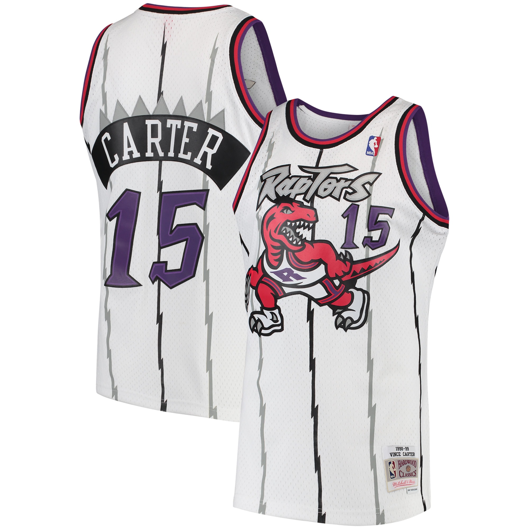 Vince Carter Toronto Raptors Mitchell & Ness 1998\/99 Hardwood Classics Swingman Jersey - White