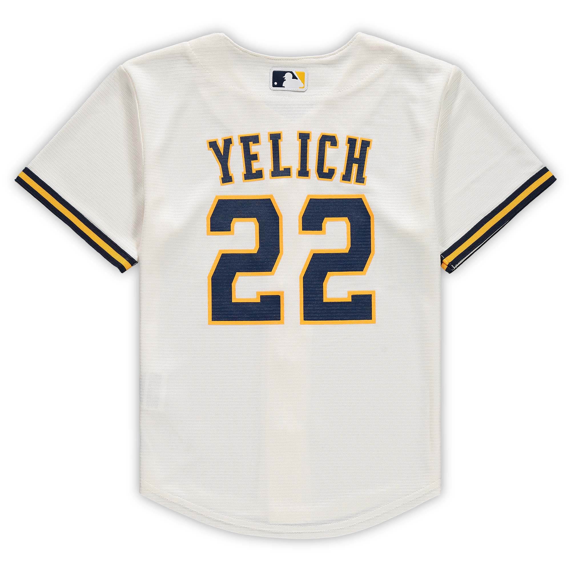 Christian Yelich Milwaukee Brewers  Preschool Home Replica Player Jersey - Cream