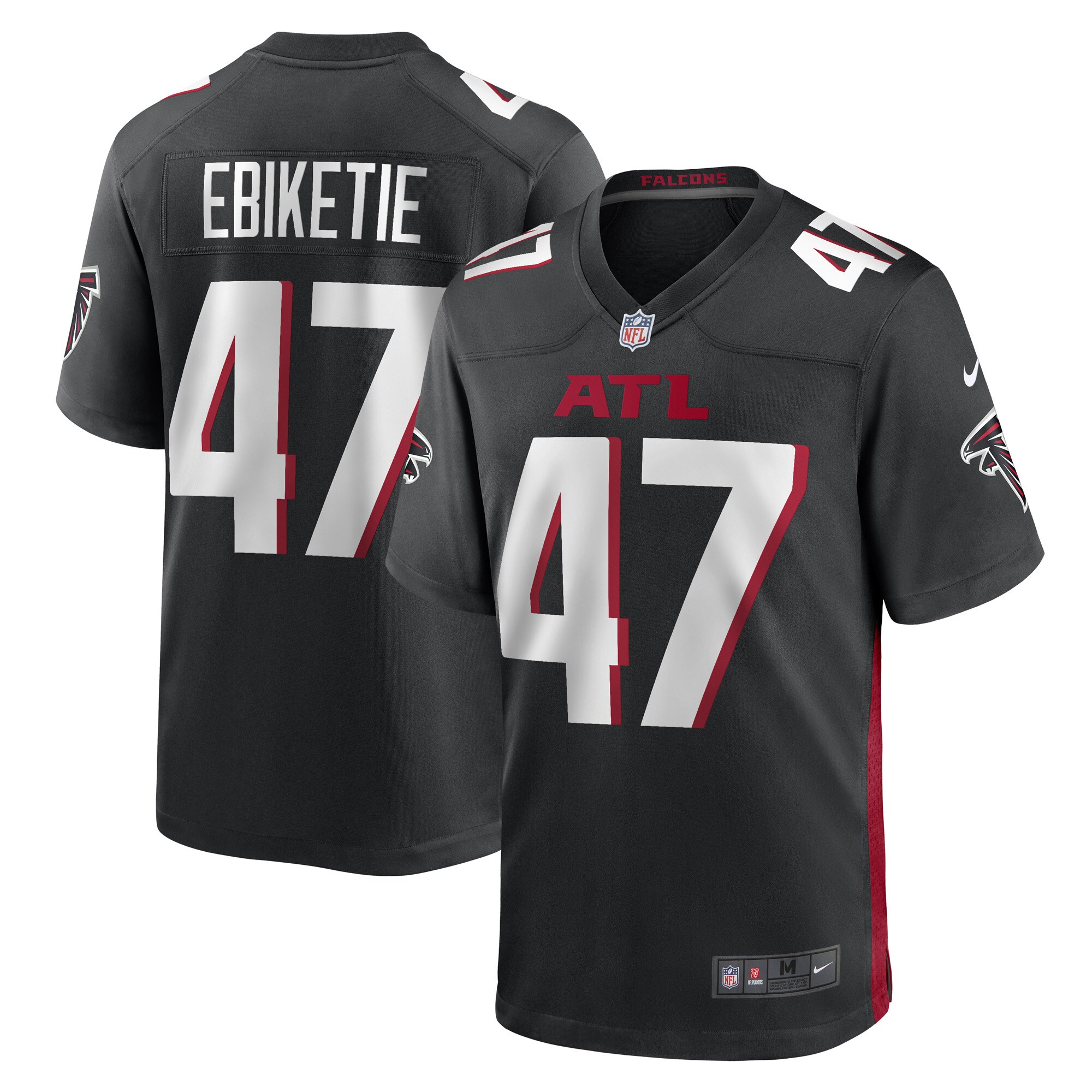 Arnold Ebiketie Atlanta Falcons  Game Player Jersey - Black