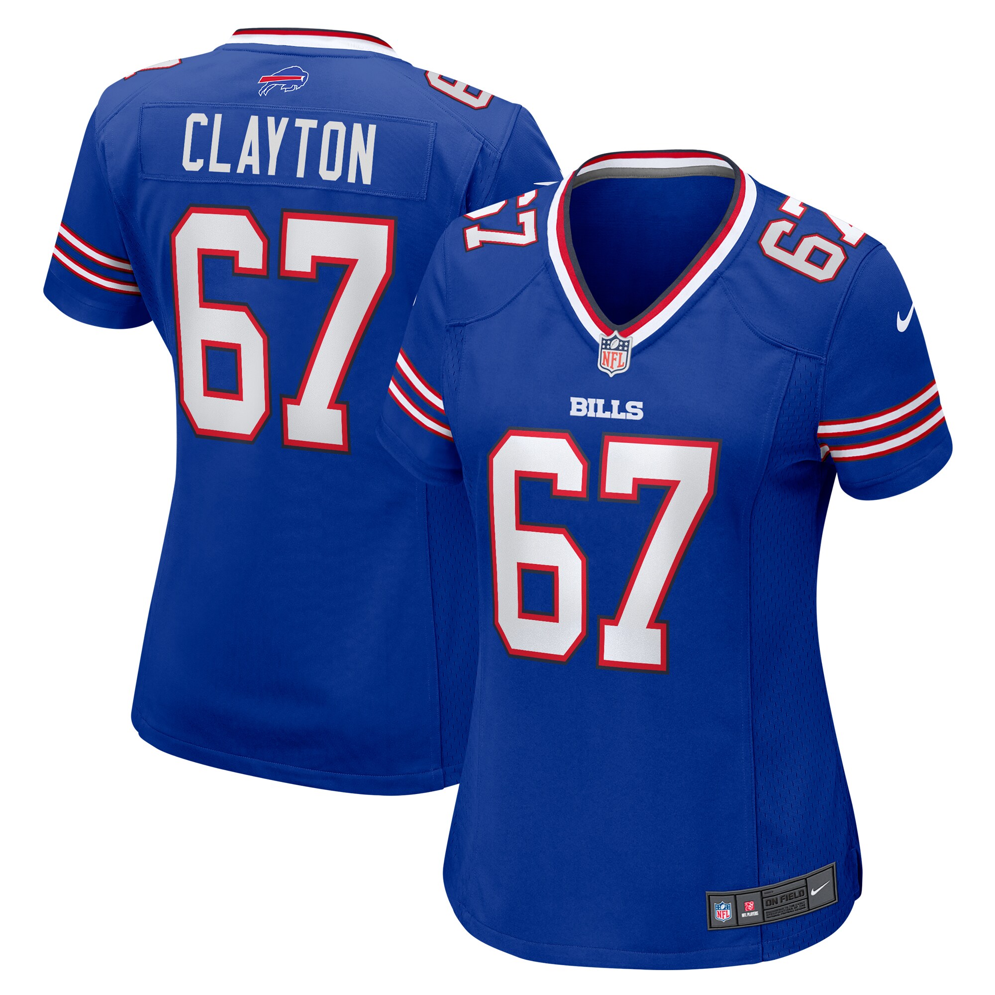 Travis Clayton Buffalo Bills  Women's Game Jersey -  Royal