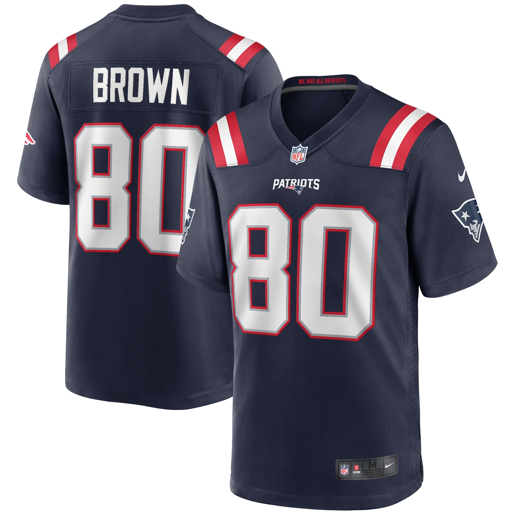 Troy Brown New England Patriots  Game Retired Player Jersey - Navy