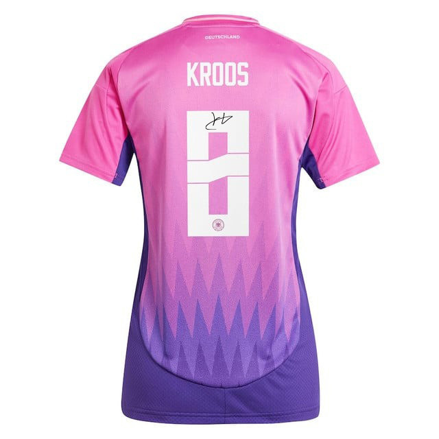 Toni Kroos 8 Signed Germany National Team 2024 Away Jersey Autographed - Women, Pink