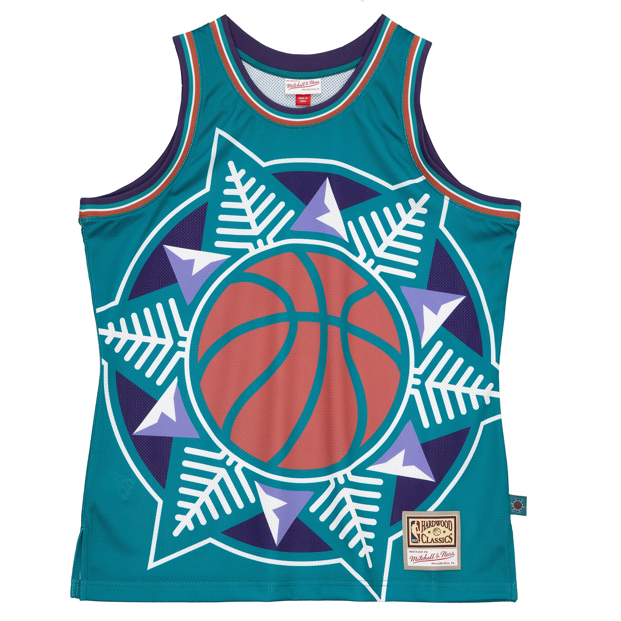 Utah Jazz Mitchell & Ness Hardwood Classics Blown Out Fashion Jersey - Turquoise