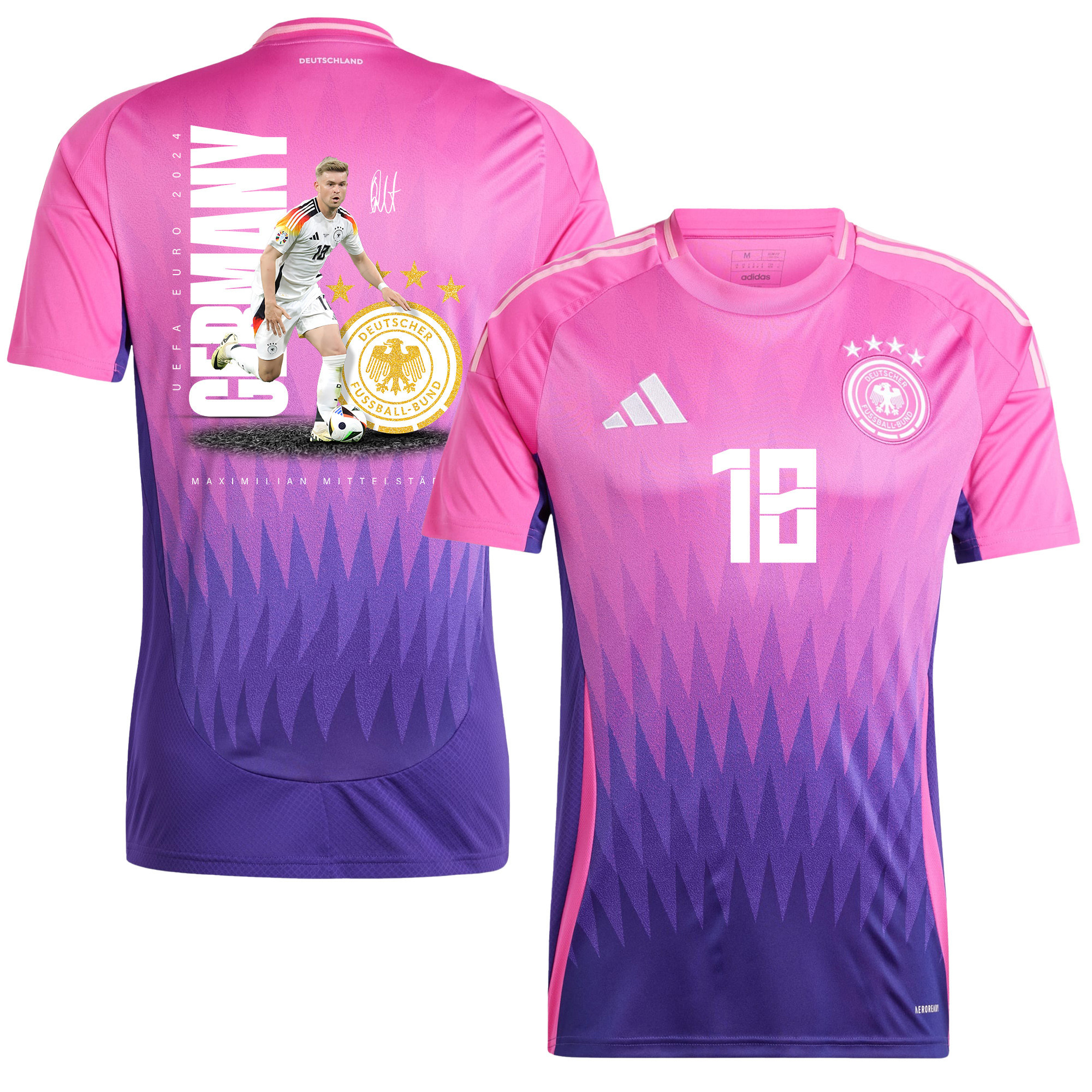 Maximilian Mittelstädt 18 Signed Game-changer Germany National Team 2024 Away Men Jersey - Purple