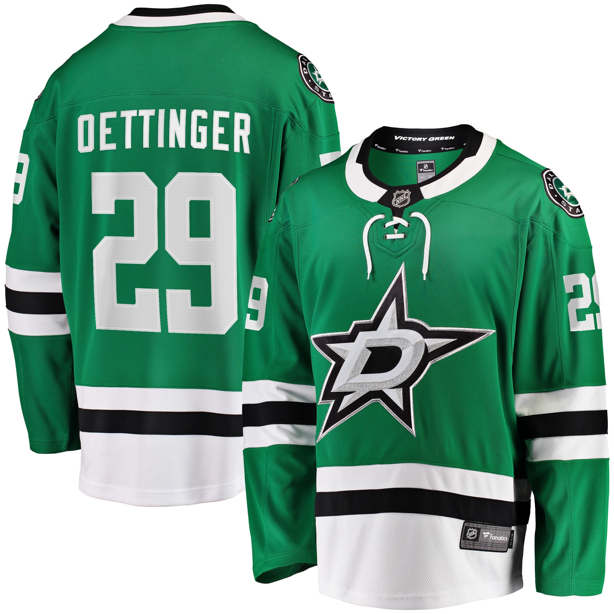 Jake Oettinger Dallas Stars Fanatics Home Breakaway Player Jersey - Kelly Green