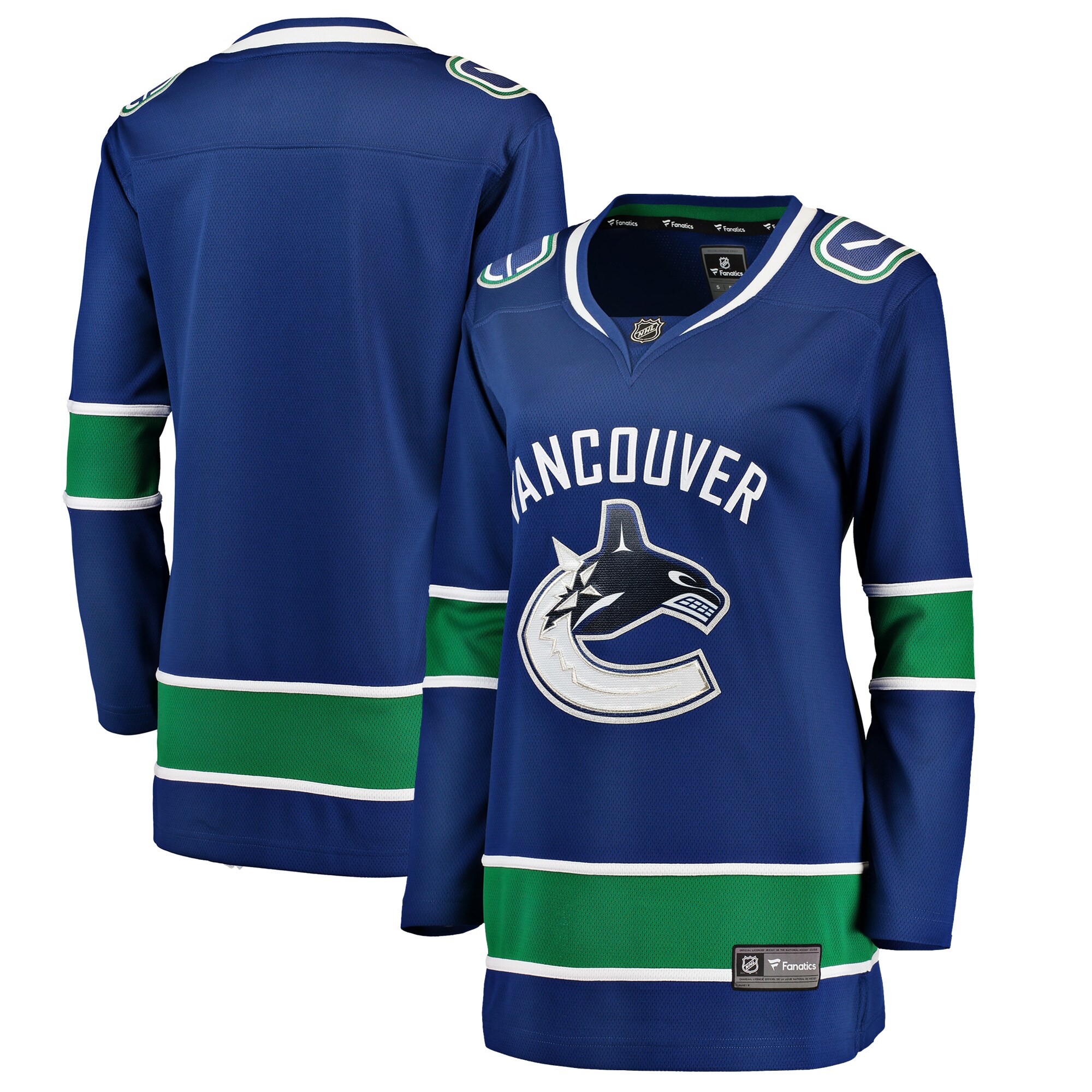 Vancouver Canucks Fanatics Women's Breakaway Home Jersey - Blue