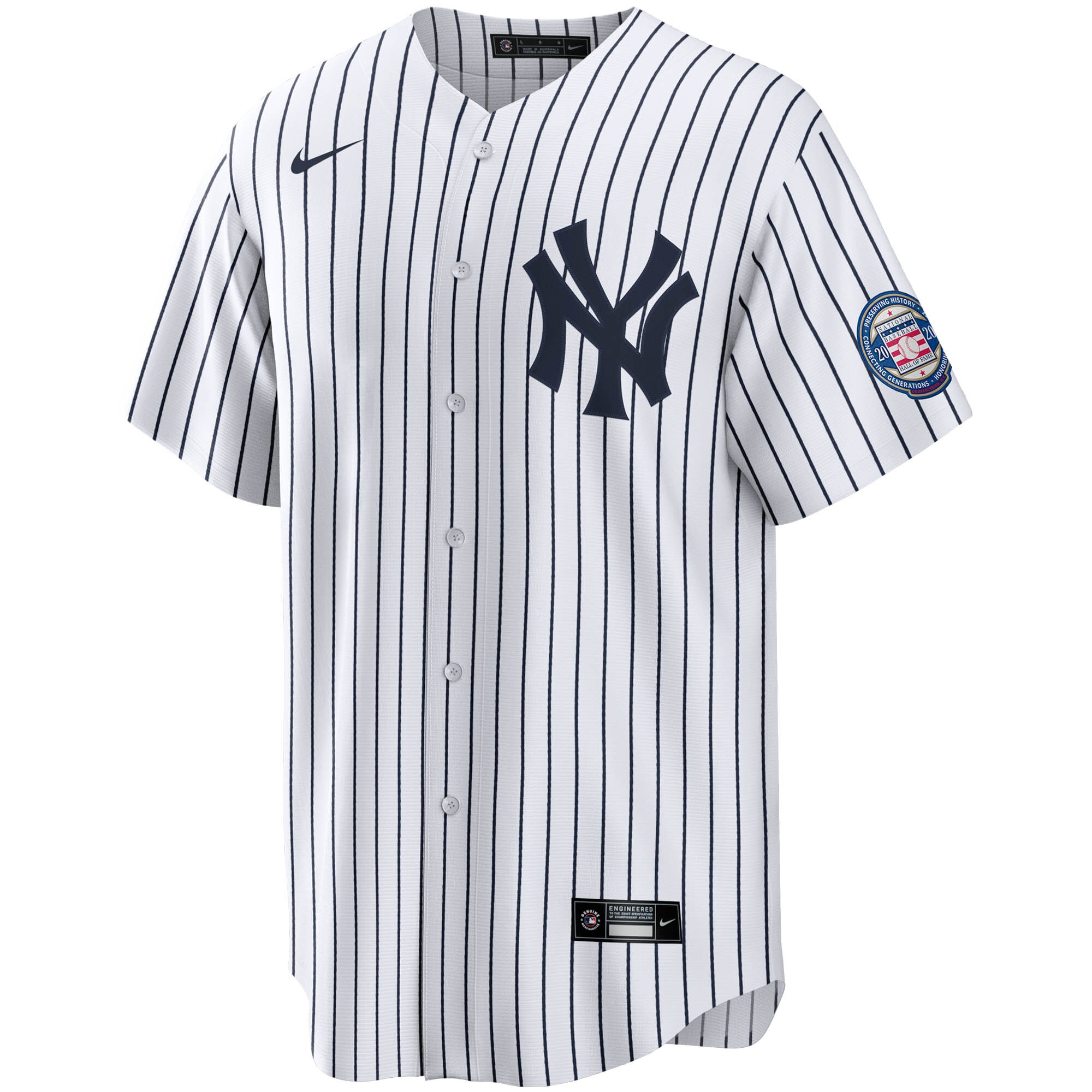 Derek Jeter New York Yankees  2020 Hall of Fame Induction Replica Jersey - White\/Navy