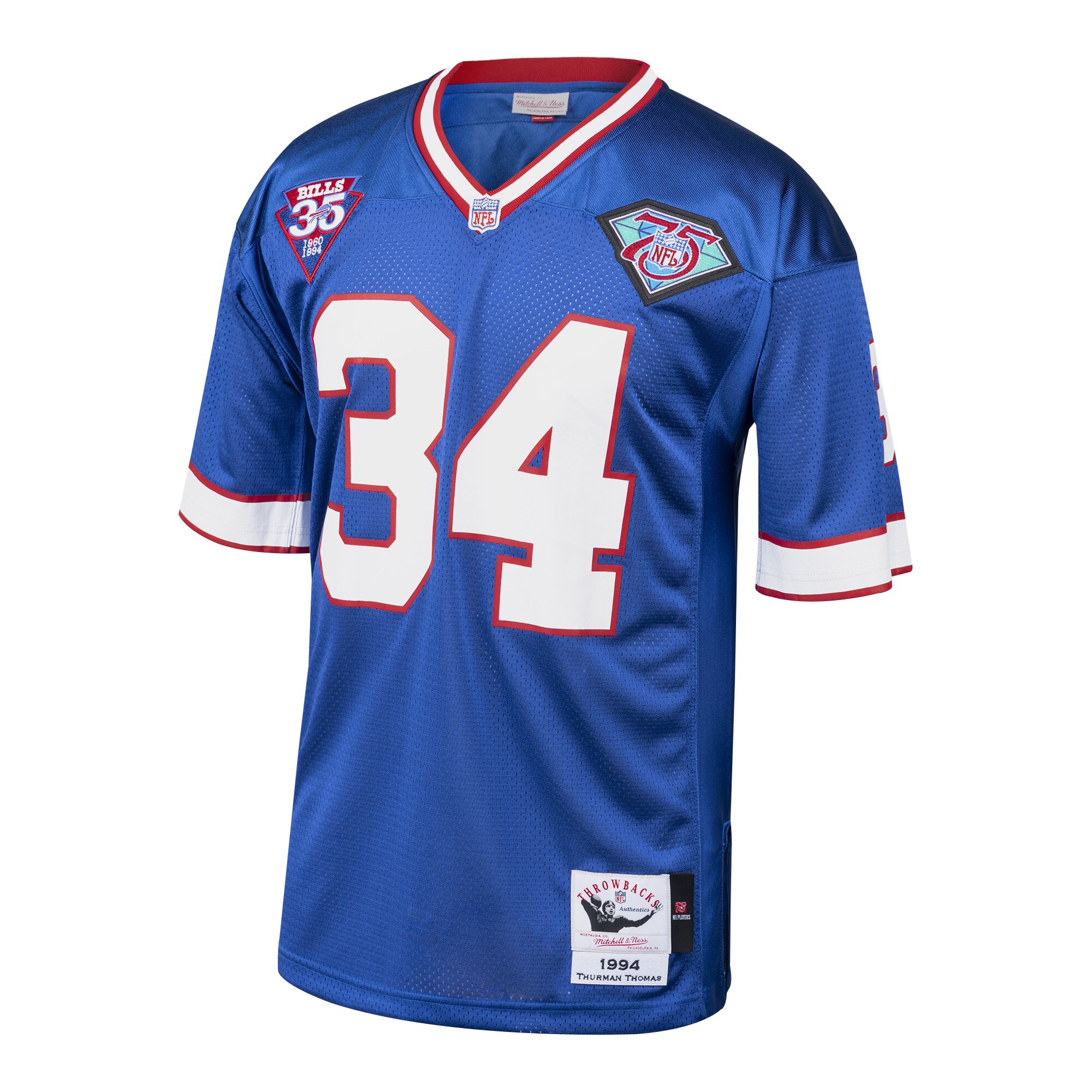 Thurman Thomas Buffalo Bills 1985 Mitchell & Ness Authentic Throwback Retired Player Jersey - Royal