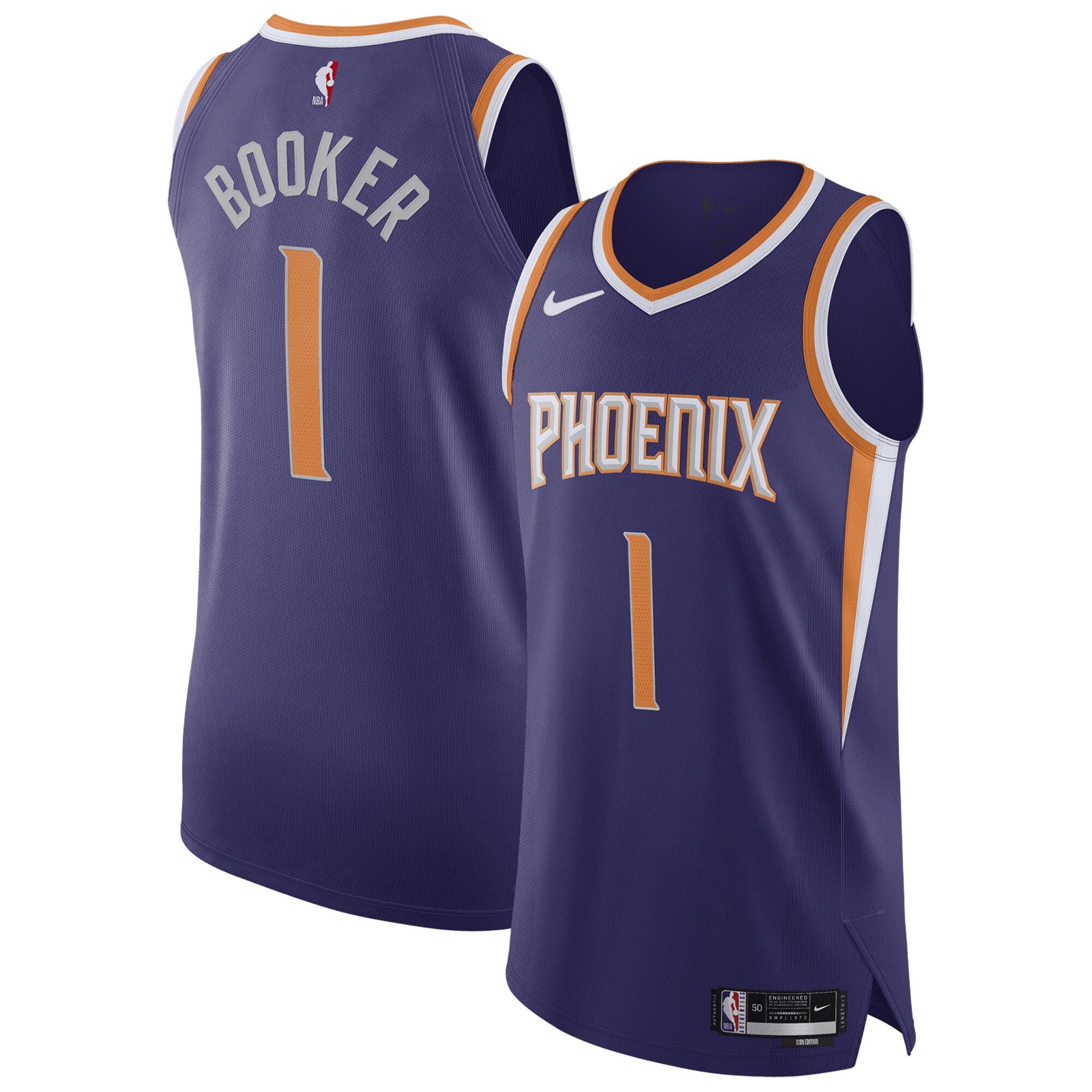 Devin Booker Phoenix Suns  Authentic Jersey - Icon Edition - Purple
